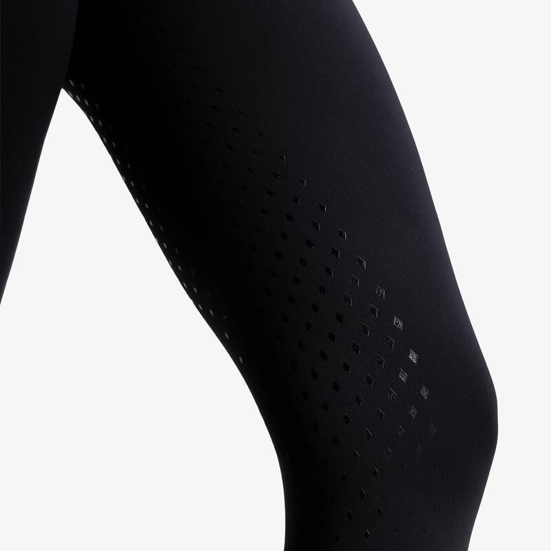 Colanți călduroși echitație iarnă full grip silicon Negru Damă