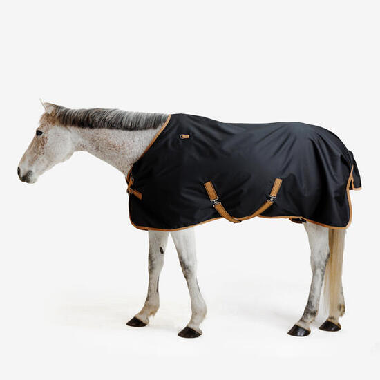 Coperta leggera cavallo e pony ALLWEATHER 0g 600D nera