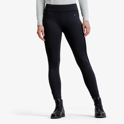 Legging chaud équitation hiver femme basanes silicone vert cendré