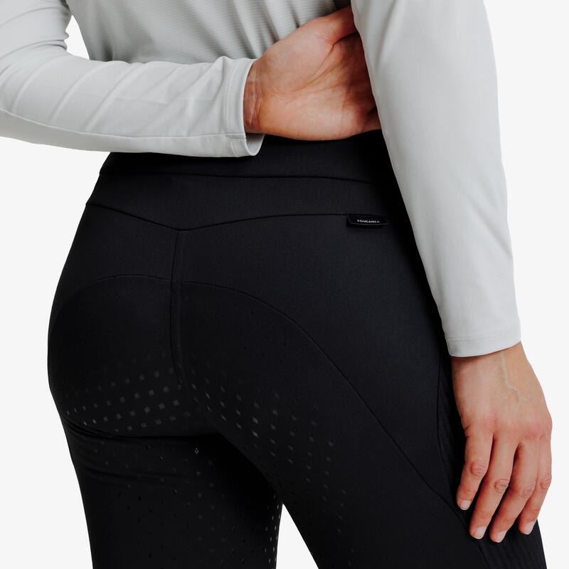 Colanți călduroși echitație iarnă full grip silicon Negru Damă