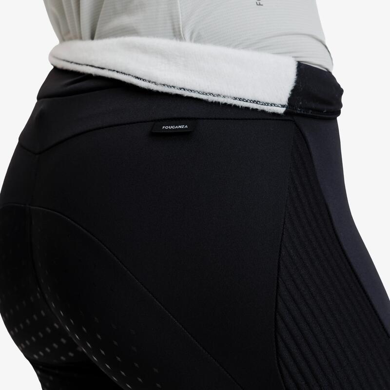 Colanți călduroși echitație iarnă full grip silicon Negru Damă
