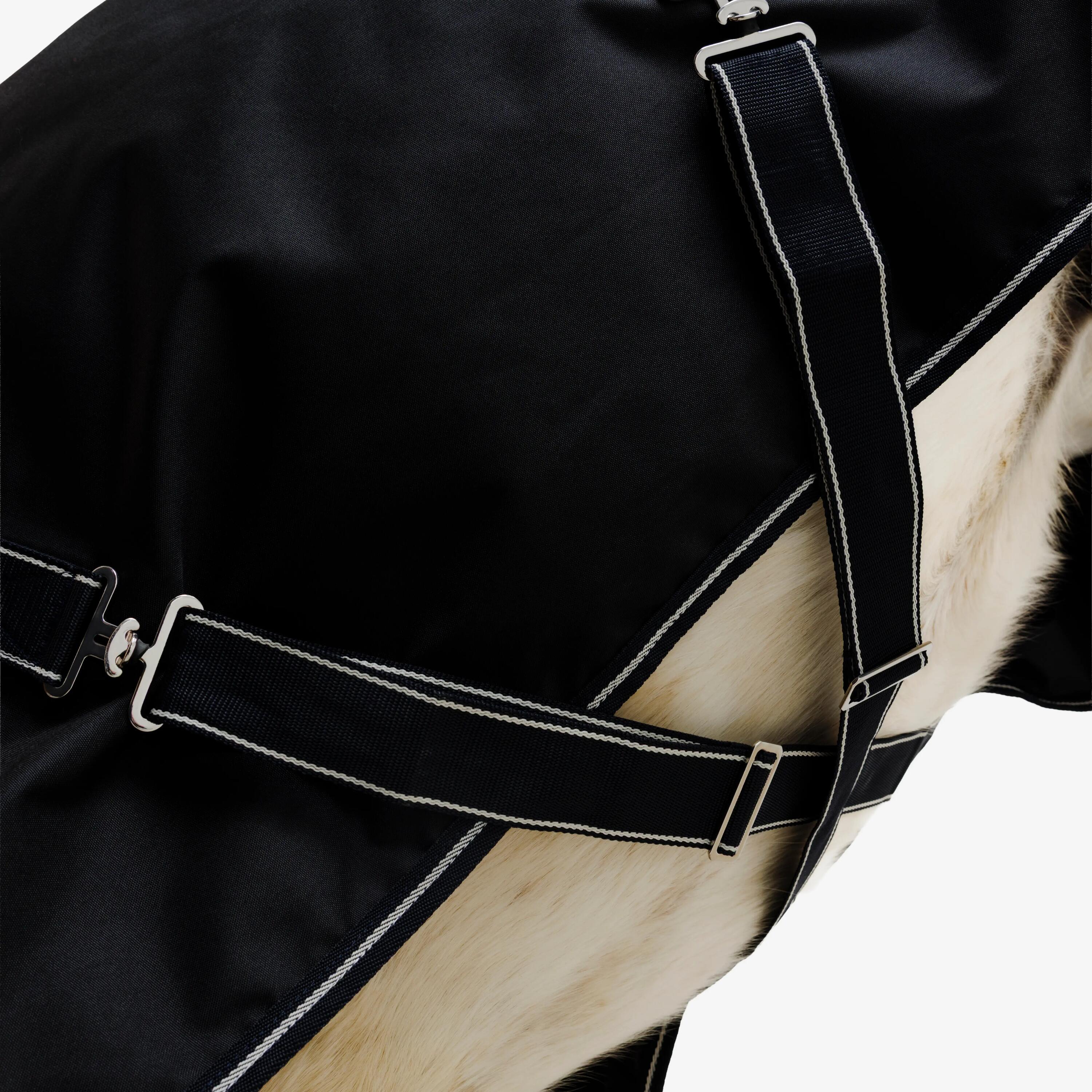 Regendeken voor paarden en pony's AllWeather 600D zwart 200 g 3/10