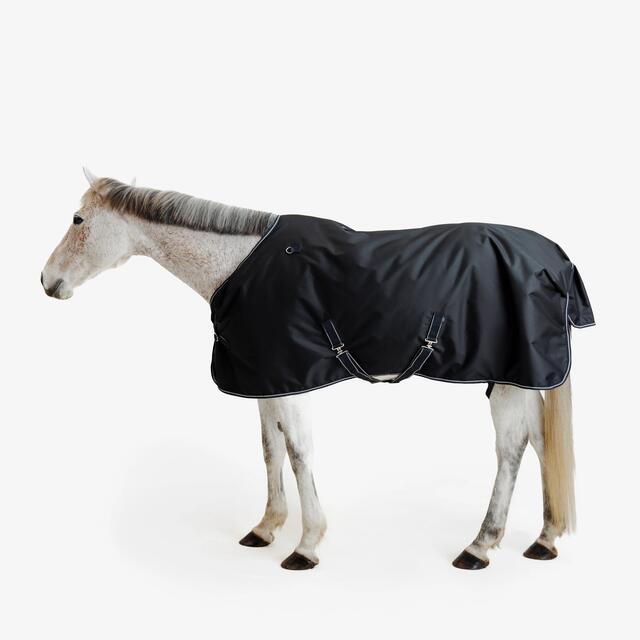 Couverture imperméable extérieur cheval et poney - Allweather 200g 600D noir