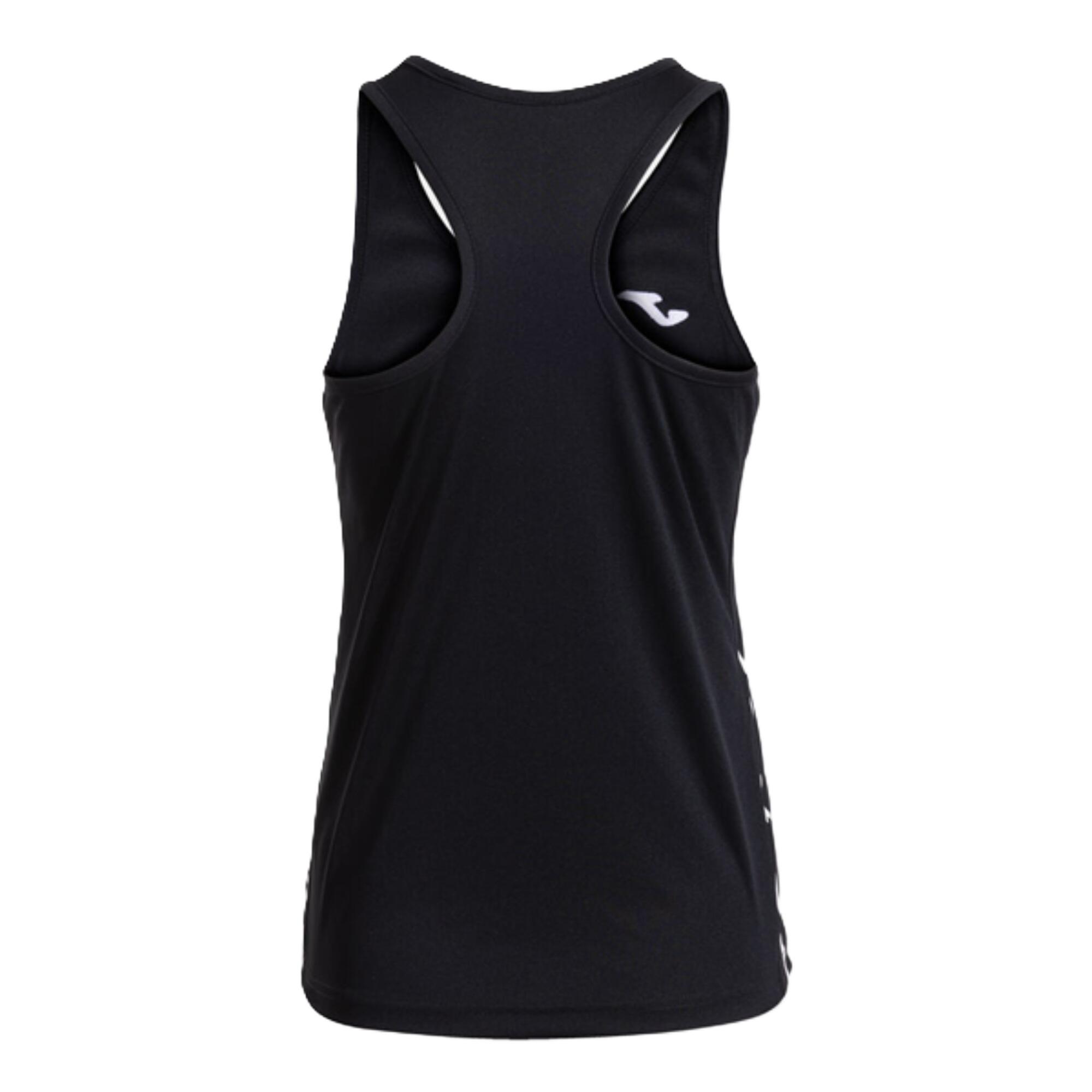 Camiseta de pádel de mujer JOMA de tirantes Olimpiada color negro. 2/2