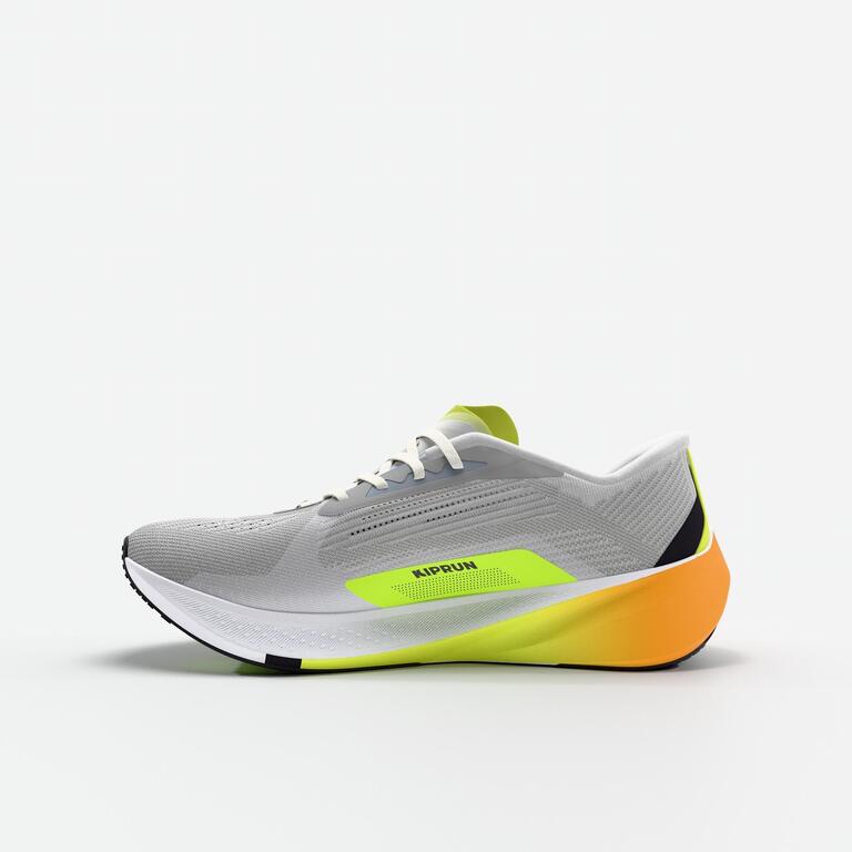 Men's Kiprun Kipcore Premium versatile road running shoes in grey and green