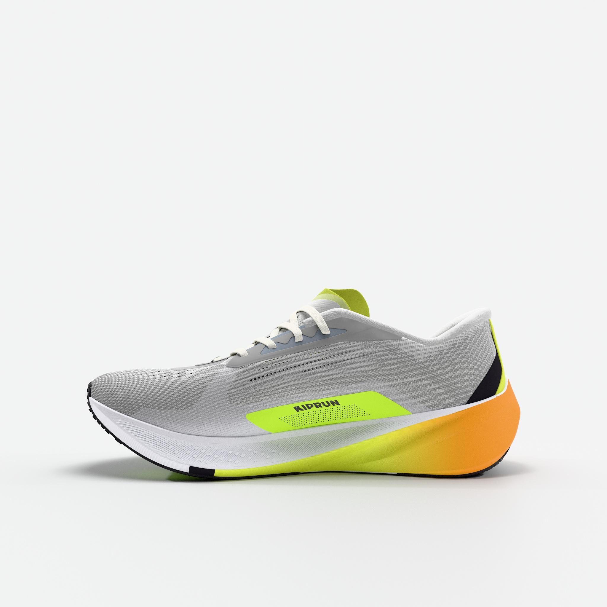Chaussures running route polyvalente homme, Kiprun Kipcore premium gris vert 4/7