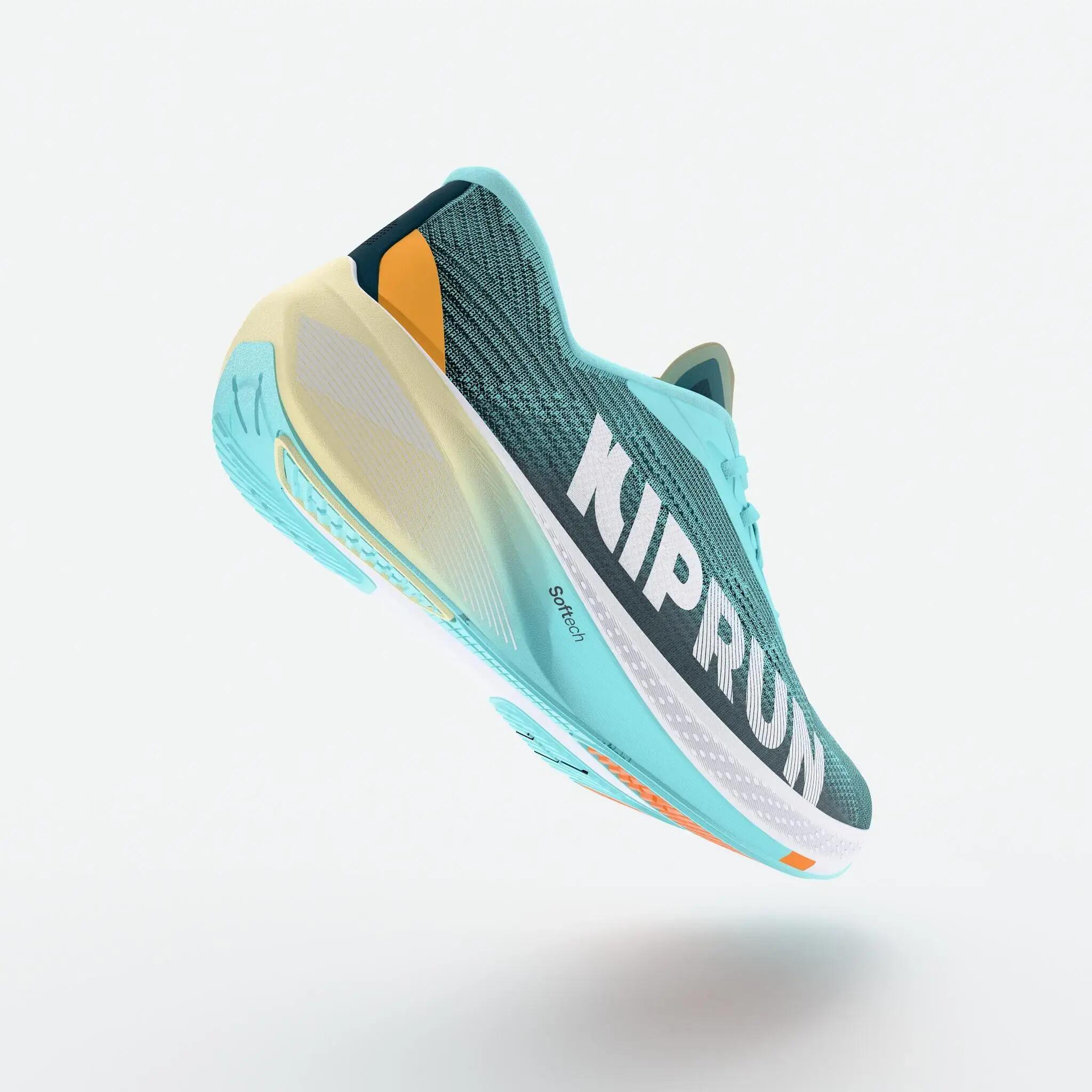 Women's versatile road running shoes, KIPRUN KIPCORE PREMIUM, Blue -  3