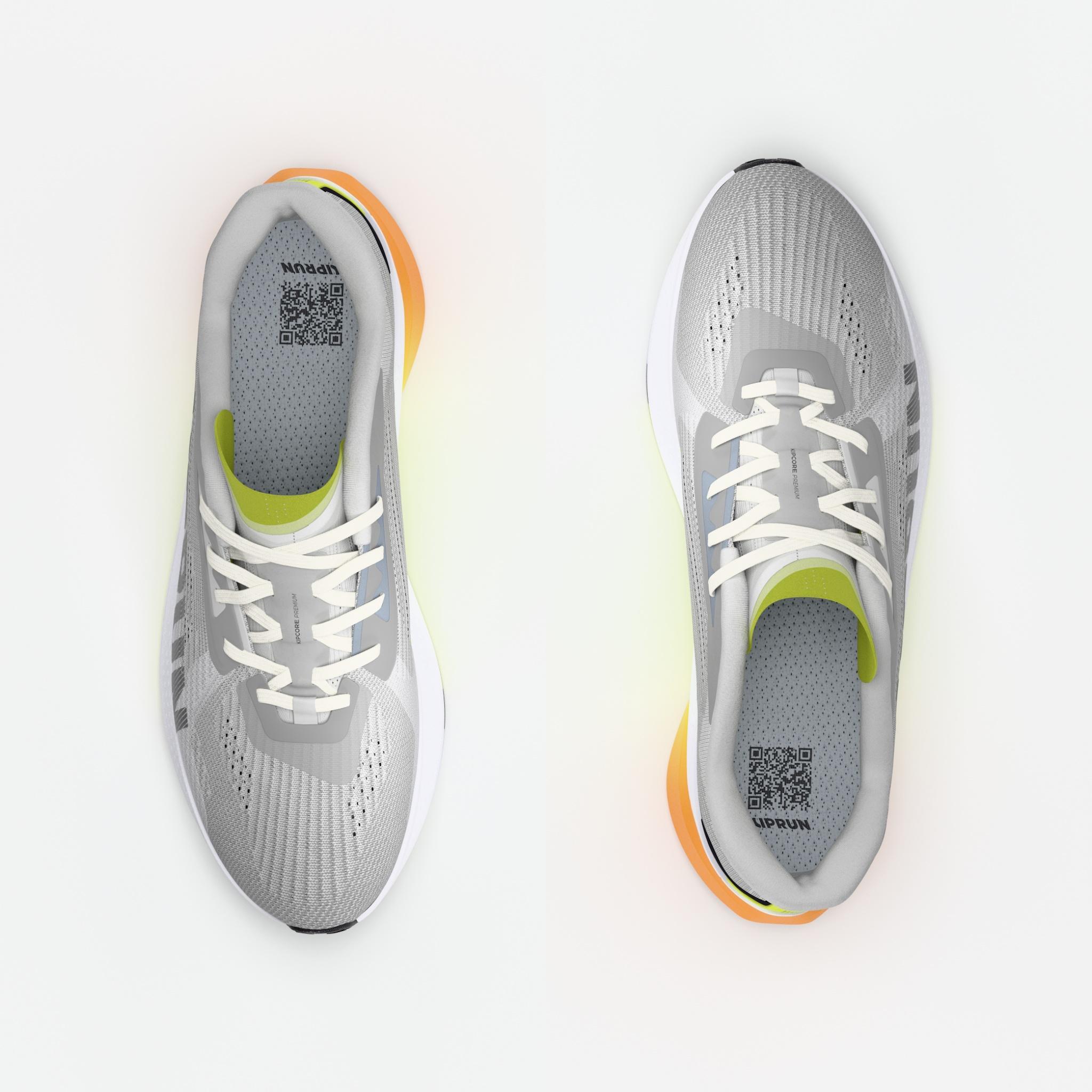 Chaussures running route polyvalente homme, Kiprun Kipcore premium gris vert 6/7