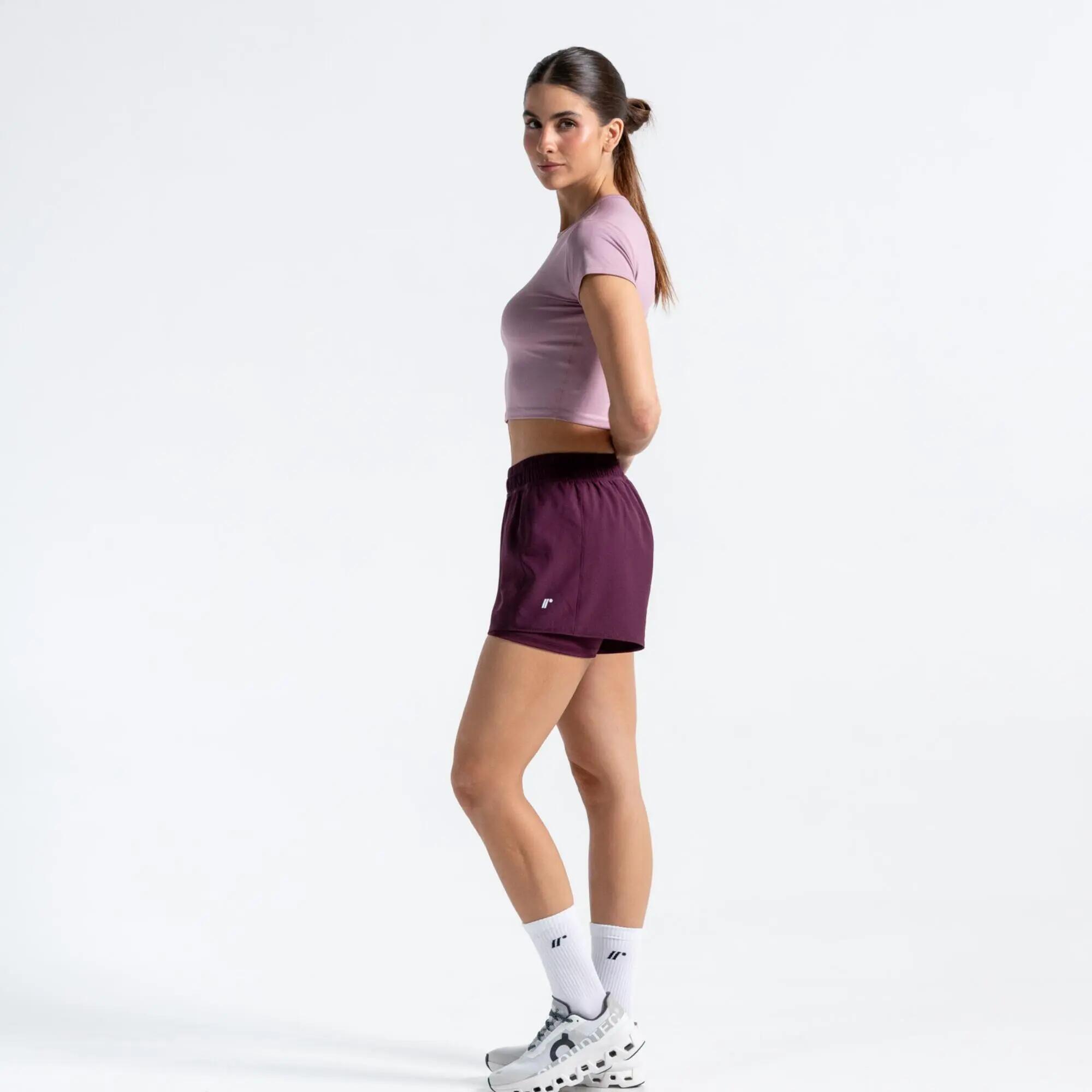 Crop top Chill de fitness de sujeción ergonómica para Mujer Racketball - Rosado 3/5