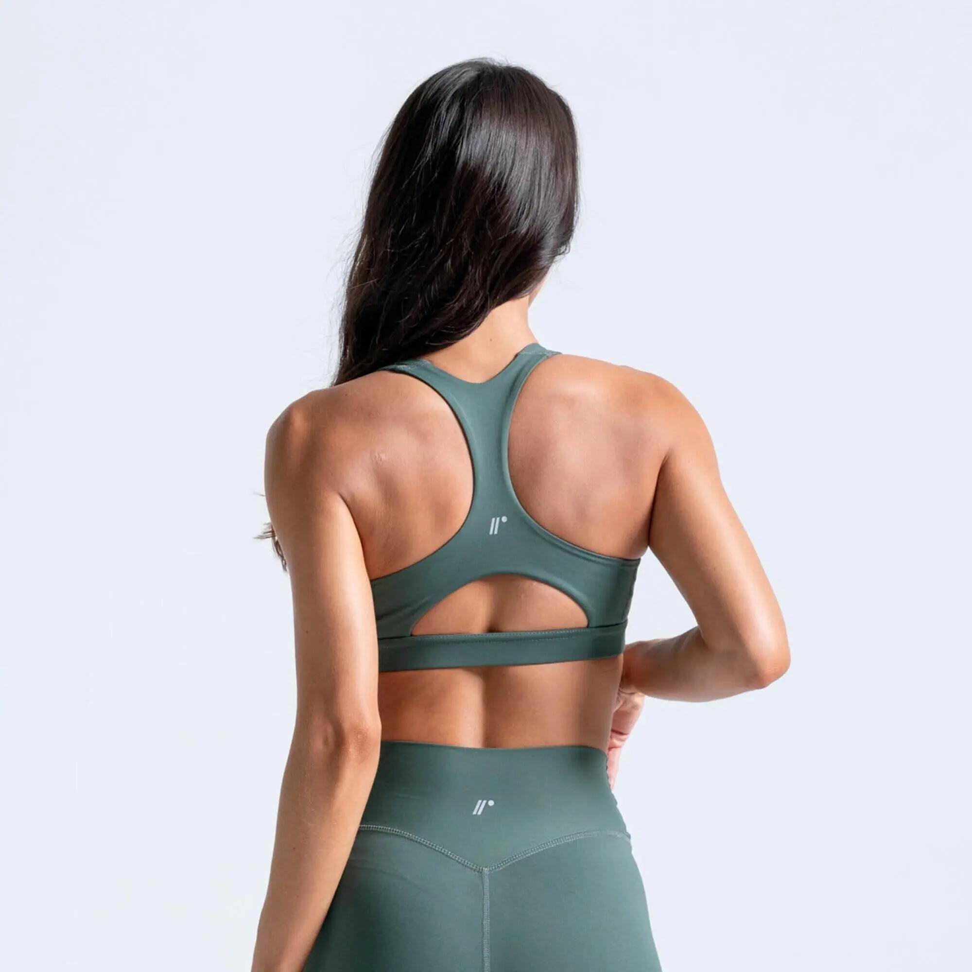 Top Elemental de fitness de alta sujeción para Mujer Racketball - Verde 4/6
