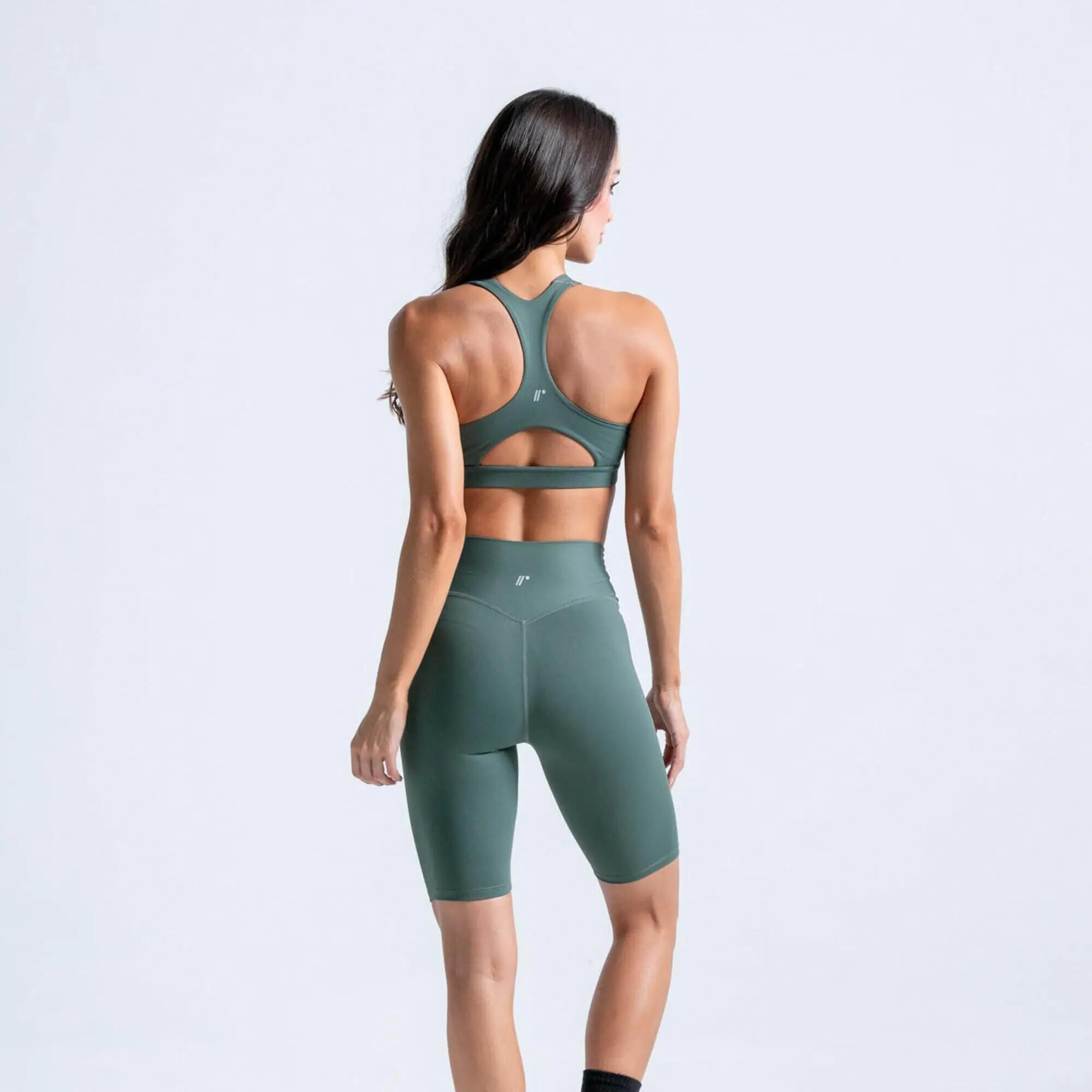 Top Elemental de fitness de alta sujeción para Mujer Racketball - Verde 5/6