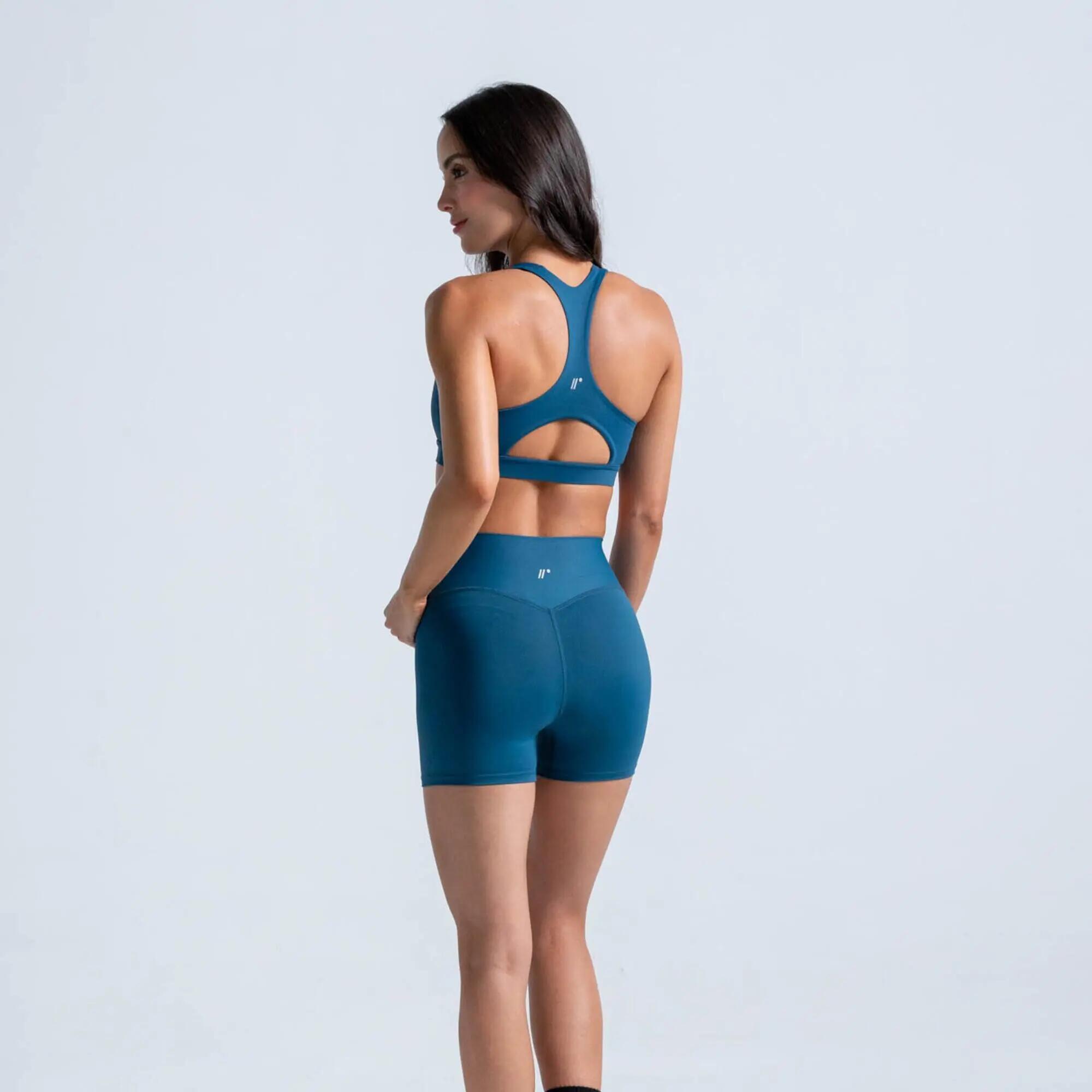 Top Elemental de fitness de alta sujeción para Mujer Racketball - Azul 4/5
