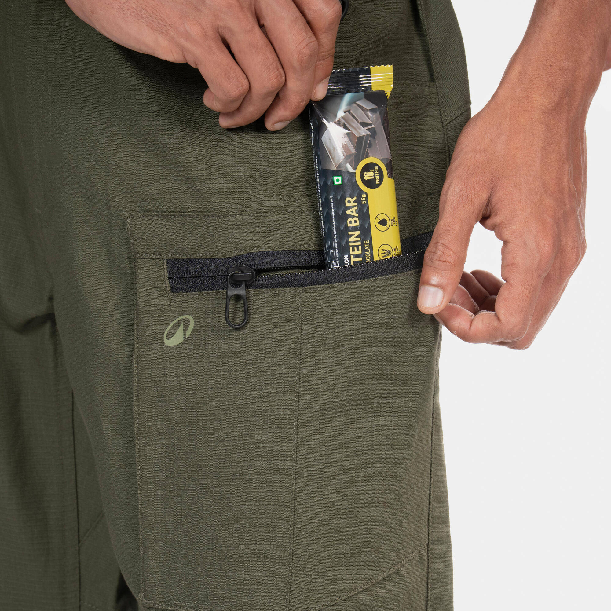 Men’s hemp cargo Bermuda shorts 500 grey -  5