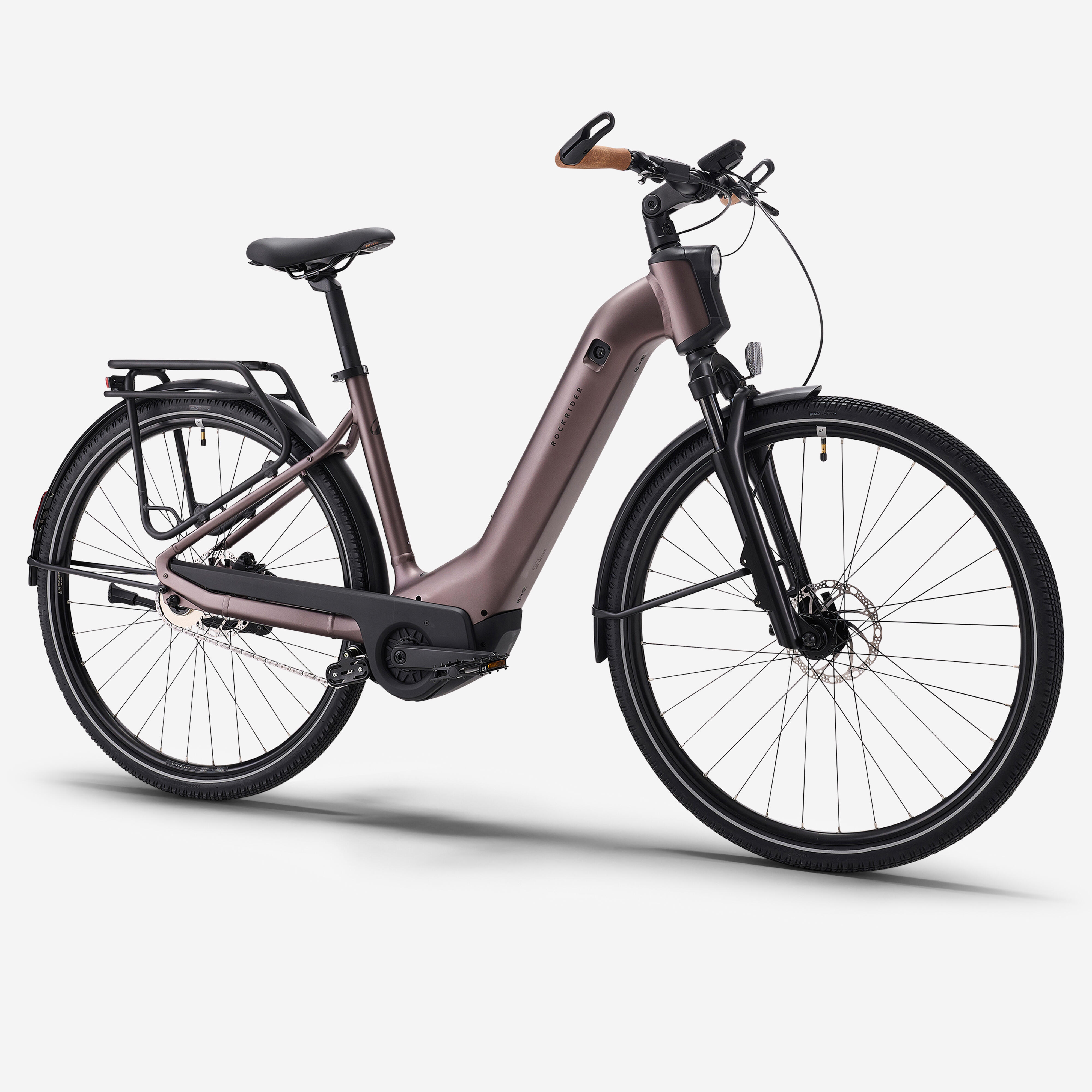 ROCKRIDER Trekingový elektrobicykel E-ACTV 900 LF hnedý L · záber 3