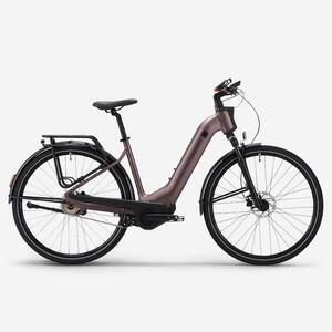 Bicicleta Trekking Eléctrica Motor Owuru Cuadro Bajo E-Actv 900 Marrón