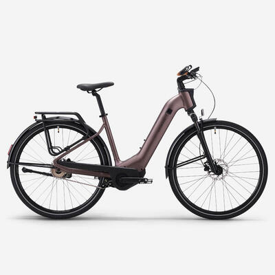 Bici trekking a pedalata assistita E-ACTV 900 telaio basso viola