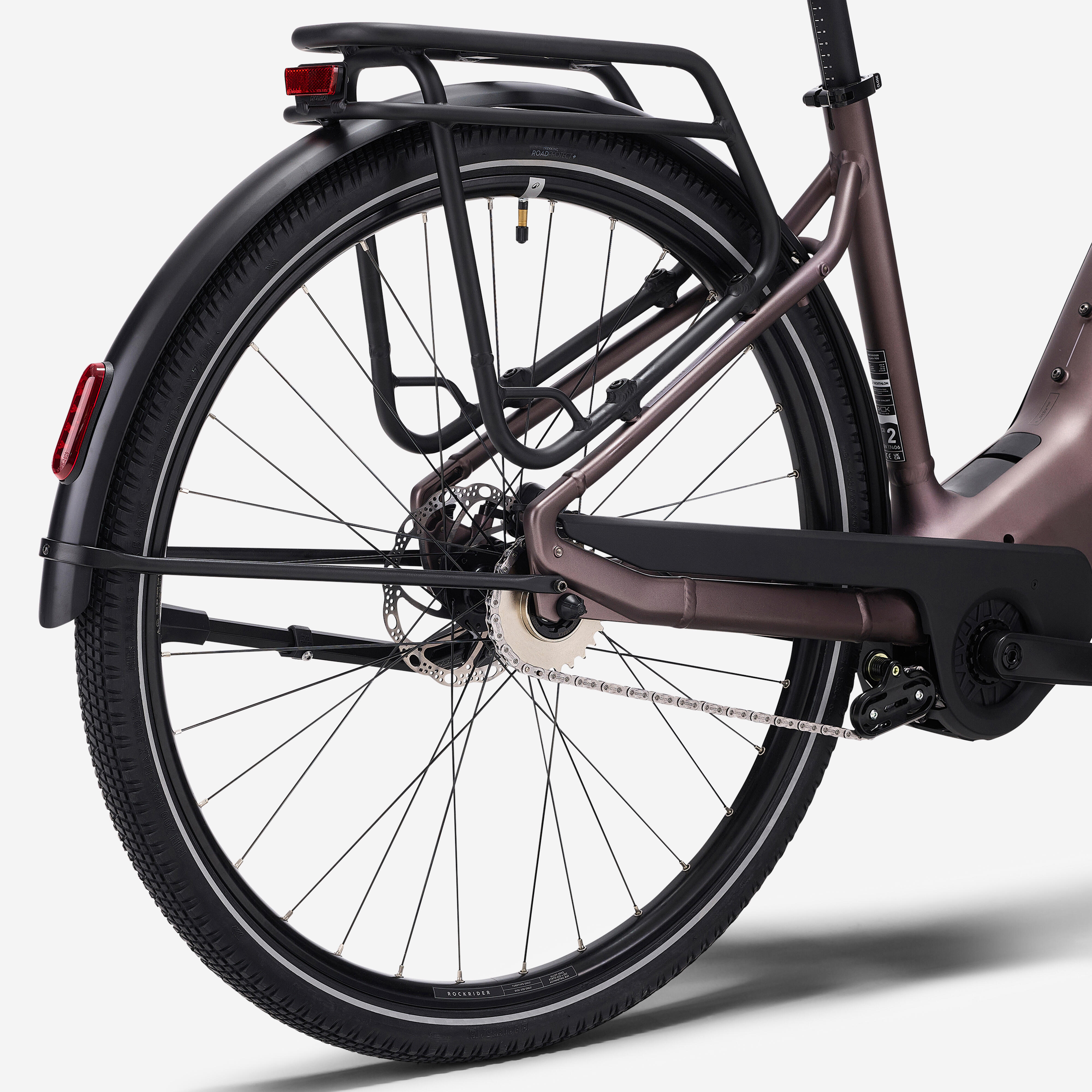 ROCKRIDER Trekingový elektrobicykel E-ACTV 900 LF hnedý L · záber 6