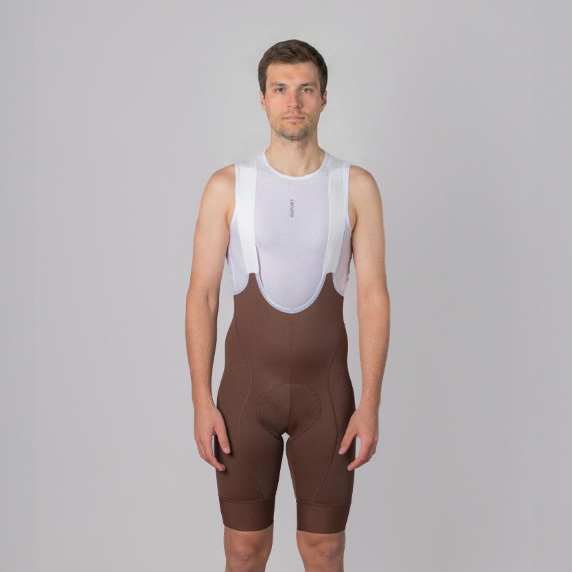 Culotte ciclismo corto con tirantes Gsport Aero Pecan