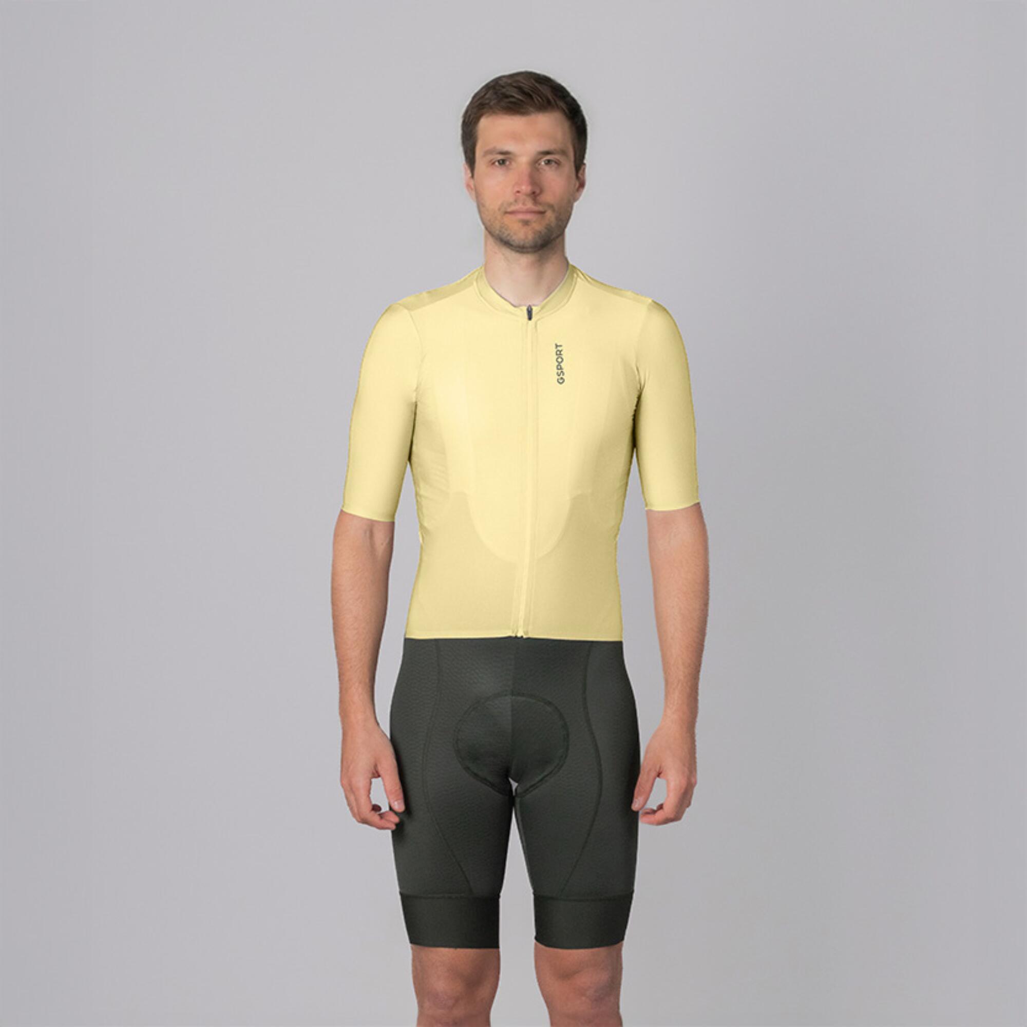 Maillot ciclismo manga corta hombre Gsport Aero Chamomille