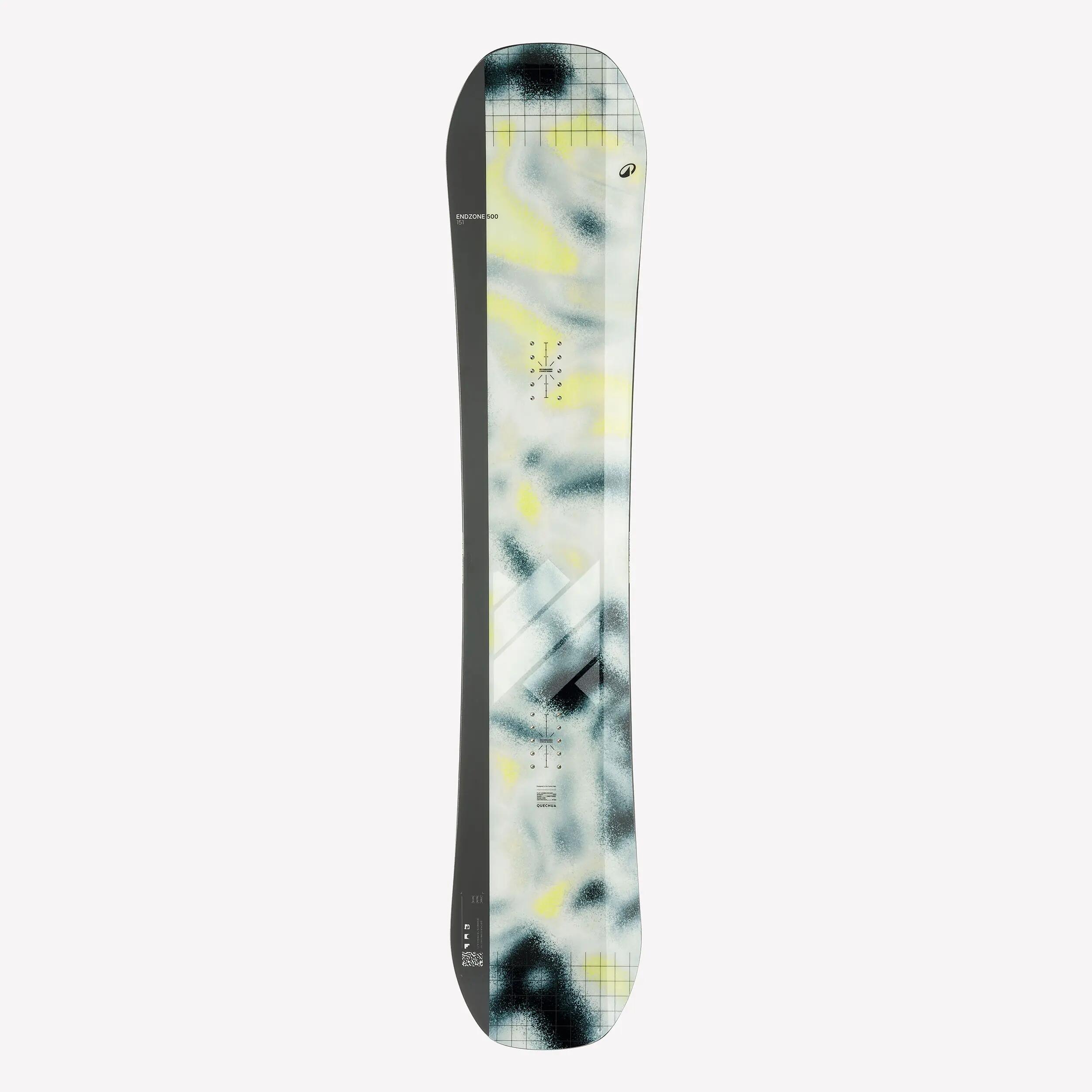 Prancha de snowboard Freestyle e All Mountain ENDZONE 500 amarelo 2/4
