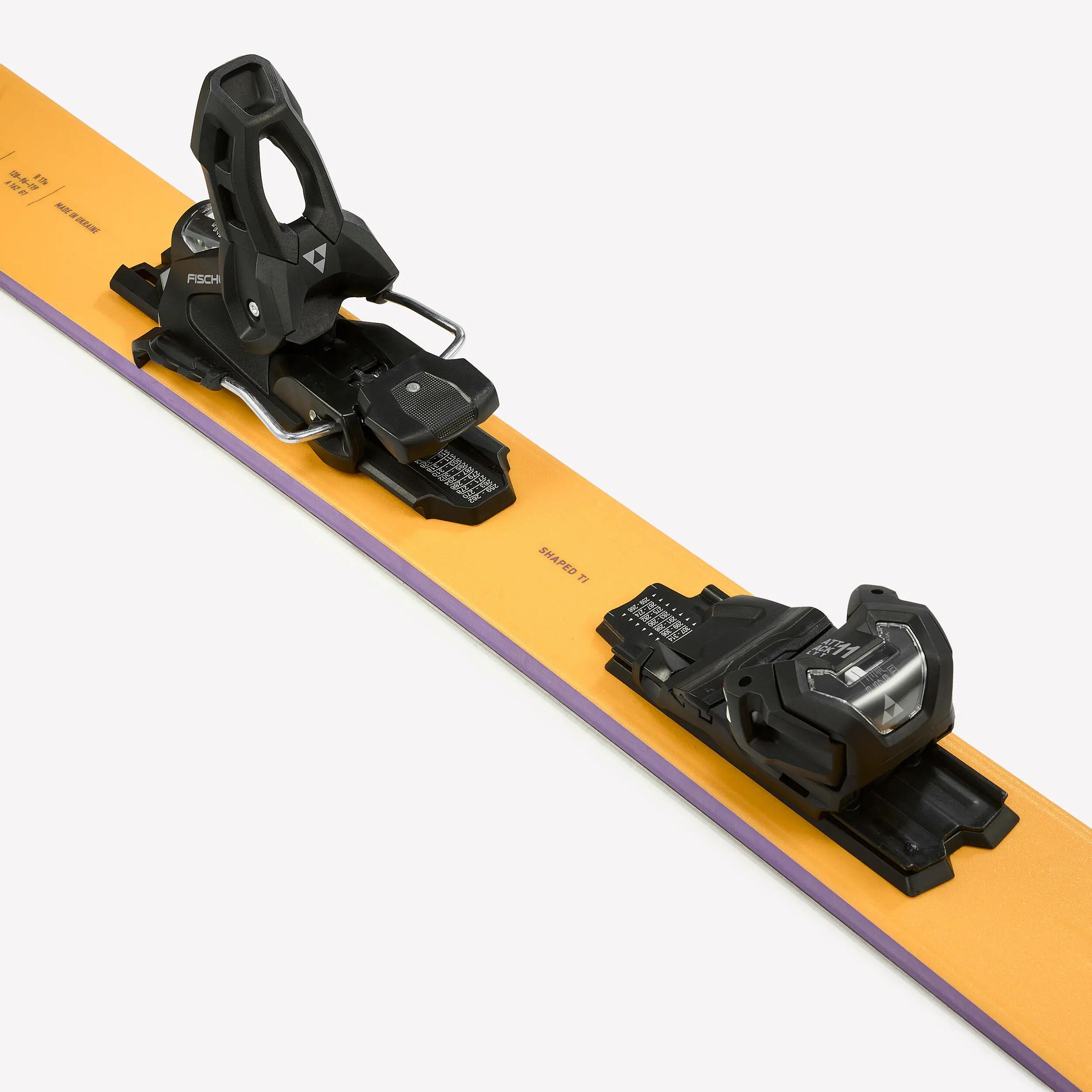 Esquí freeride amb fixacions home Fischer Ranger 96 groc i violeta 9/9