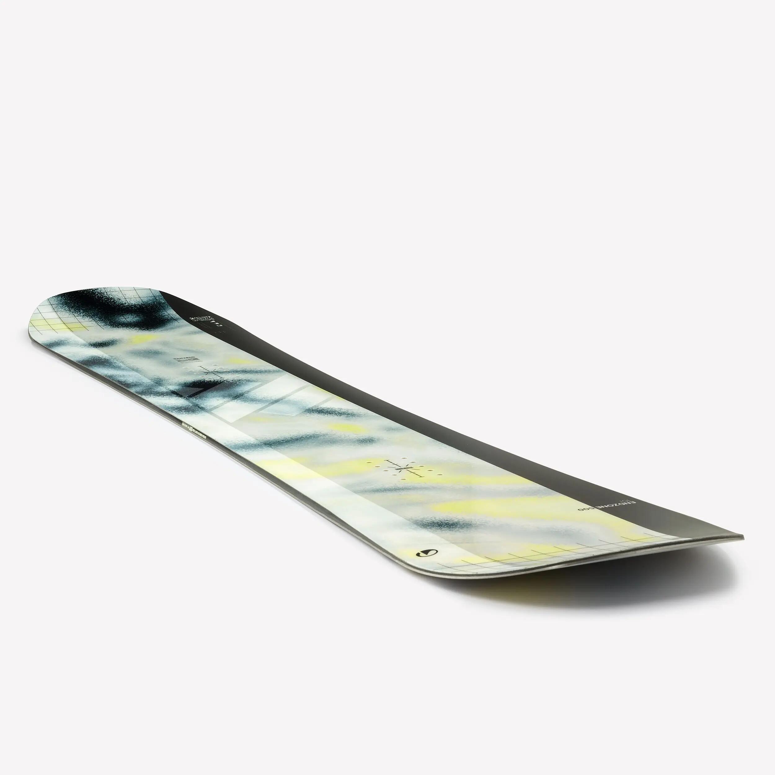 Prancha de snowboard Freestyle e All Mountain ENDZONE 500 amarelo 4/4