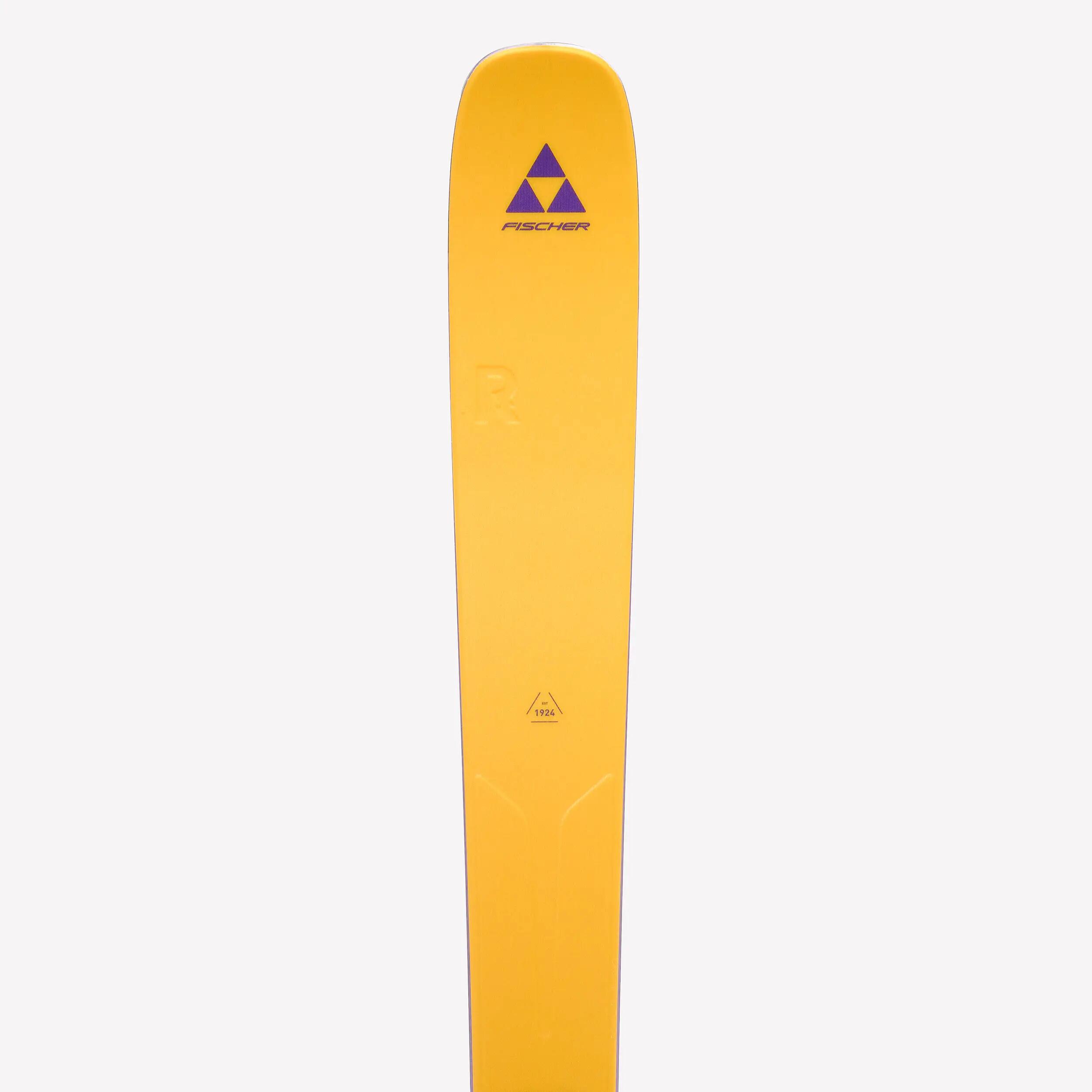 Esquí freeride amb fixacions home Fischer Ranger 96 groc i violeta 7/9