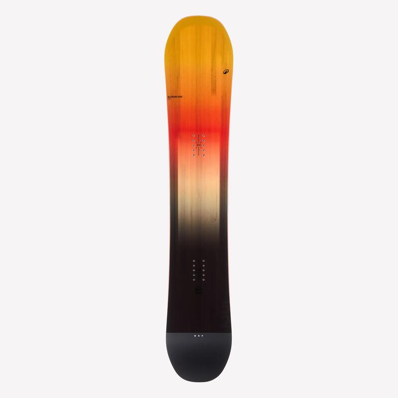 Kadın Pist & Freeride Snowboard - Siyah/Turuncu/Ahşap - Allroad 500