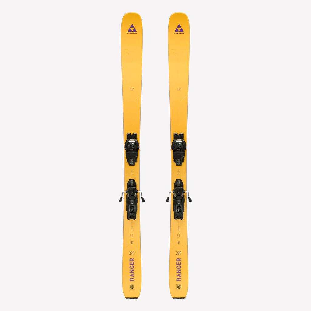 Ski Herren mit Bindung Freeride - Ranger 96 Fischer gelb/violett