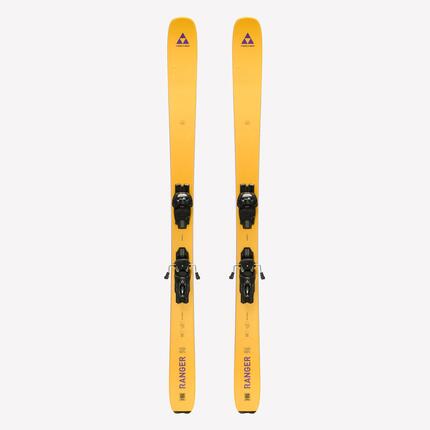 Esquí freeride con fijaciones hombre, Fischer Ranger 96 amarillo y violeta