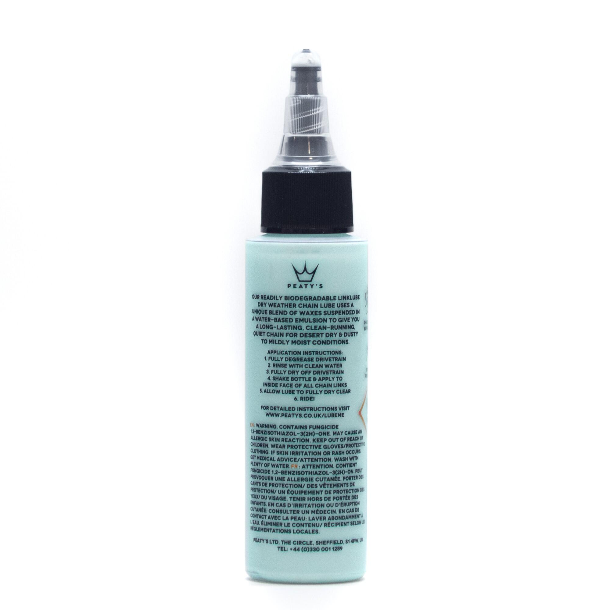 Mazivo na řetěz Peaty's LinkLube Dry do suchého počasí 60 ml 2/3
