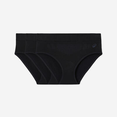 Slip donna palestra senza cuciture lilla-bianco-blu x3