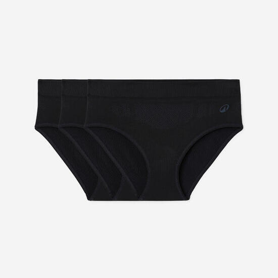 Lot de 3 culottes sans couture Femme, noir