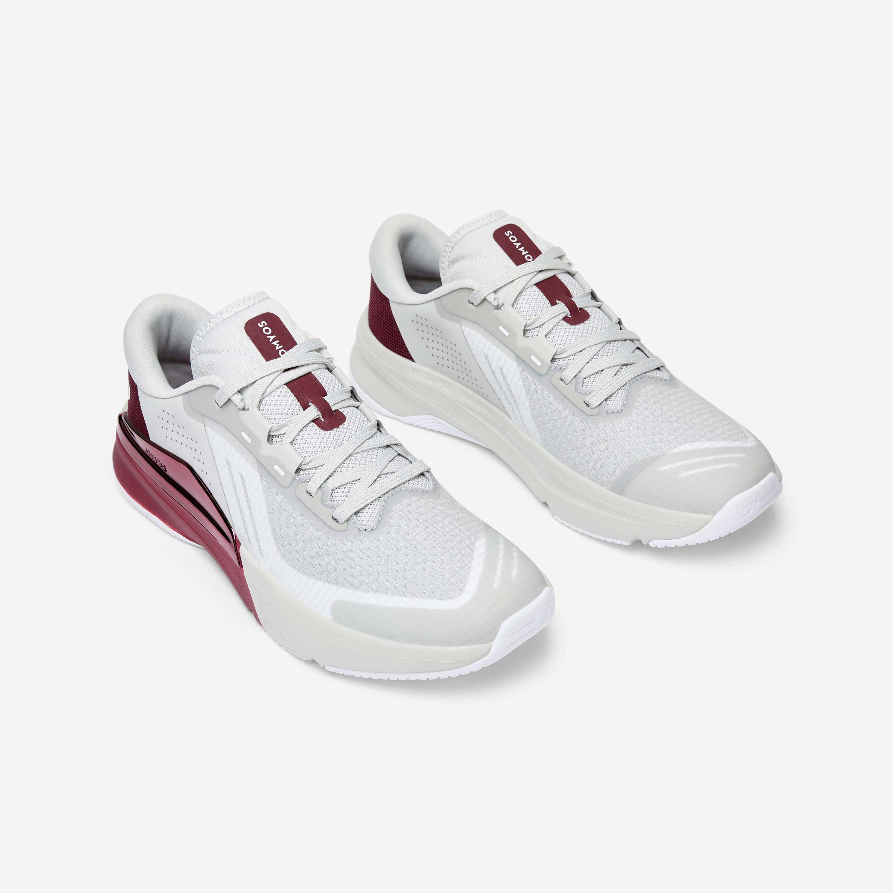 Chaussures de fitness et training maintien et stabilité femme, Energy+ bordeaux 2/5