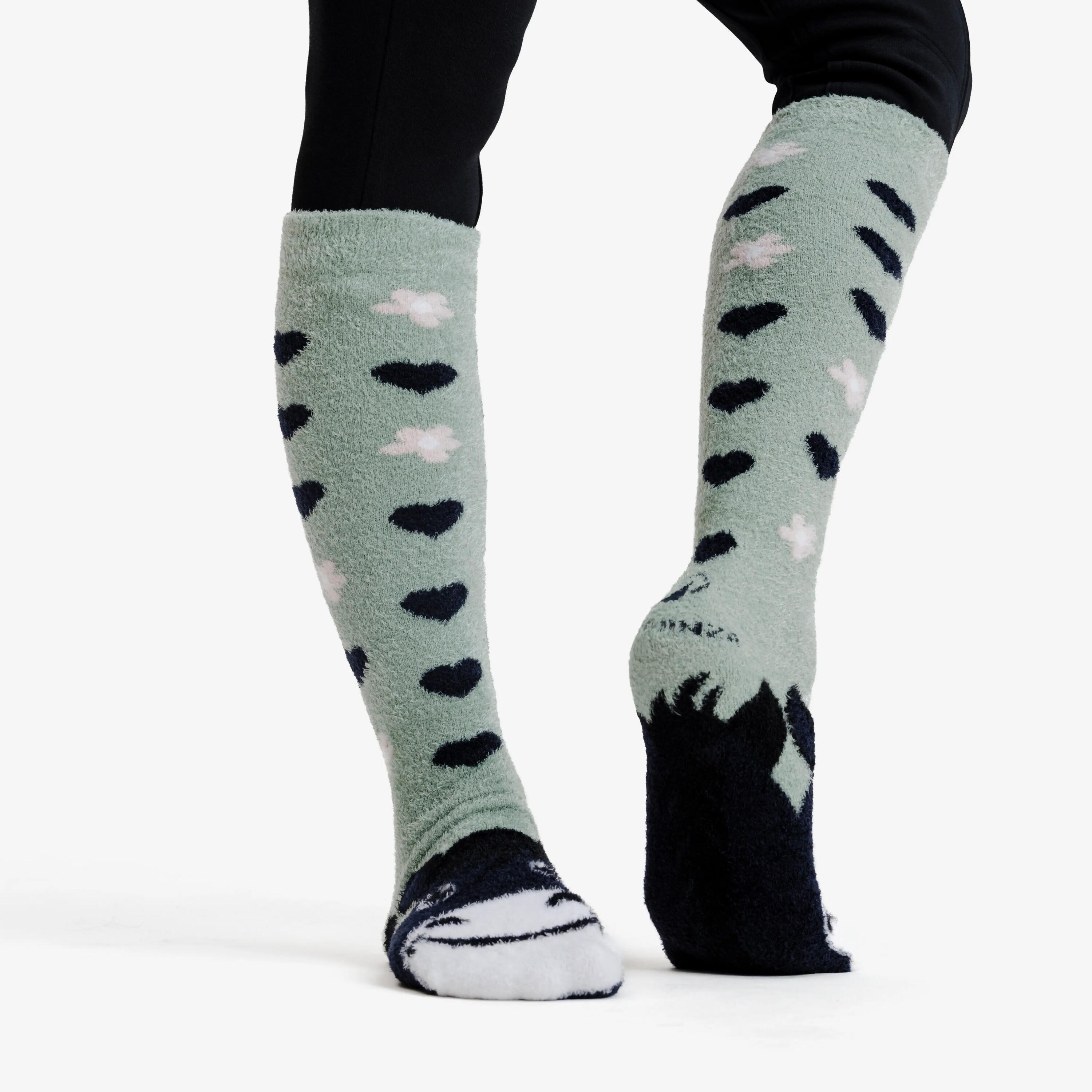 Chaussettes chaudes équitation Taille 38 - 42 SWEET & WARM - vert givré et bleu 7/9