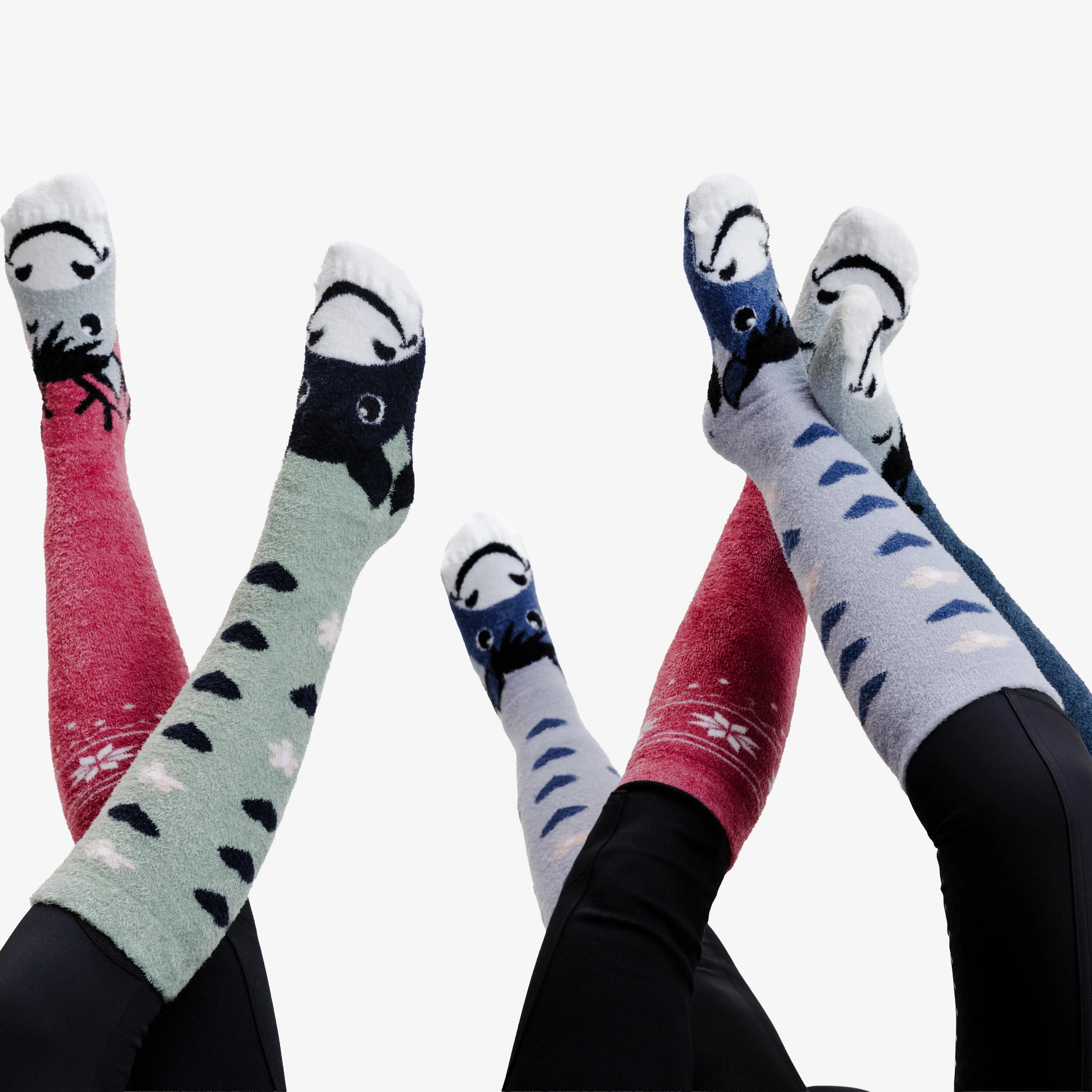Chaussettes chaudes équitation Taille 38 - 42 SWEET & WARM - vert givré et bleu 9/9