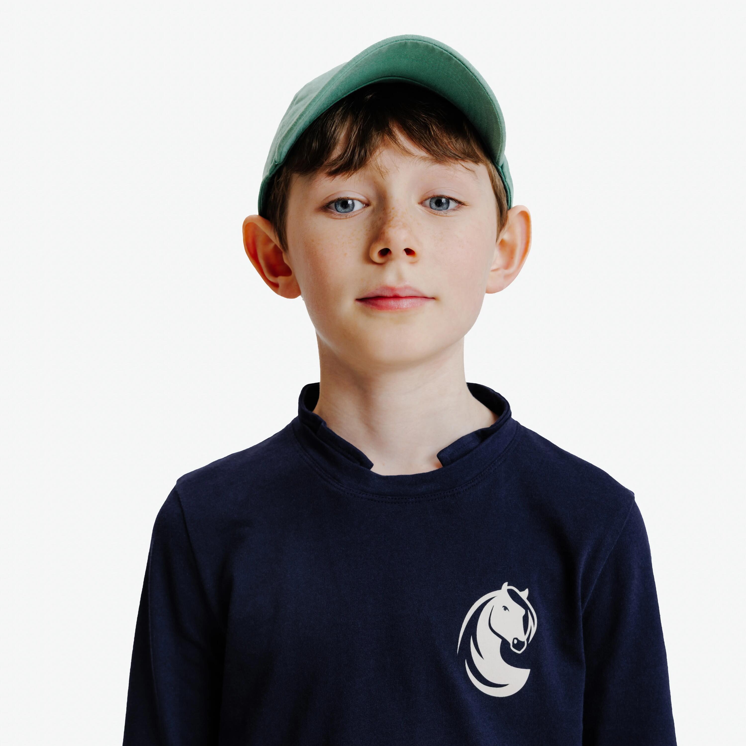 Dětské jezdecké polo s dlouhým rukávem Magic 4/7