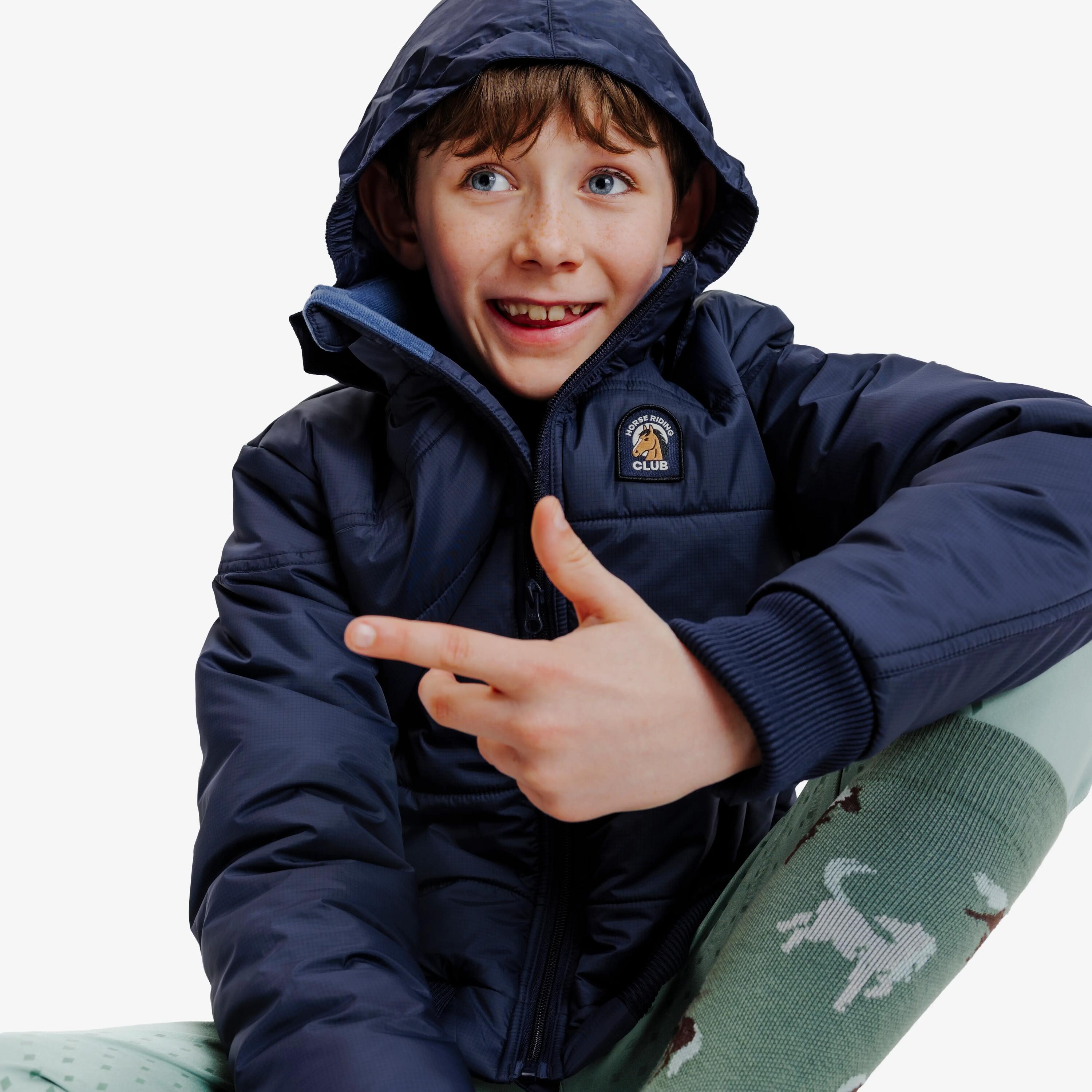 Kids’ Warm Horse Riding Jacket, 500 6/8