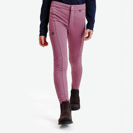 Pantalon équitation chaud junior - violet