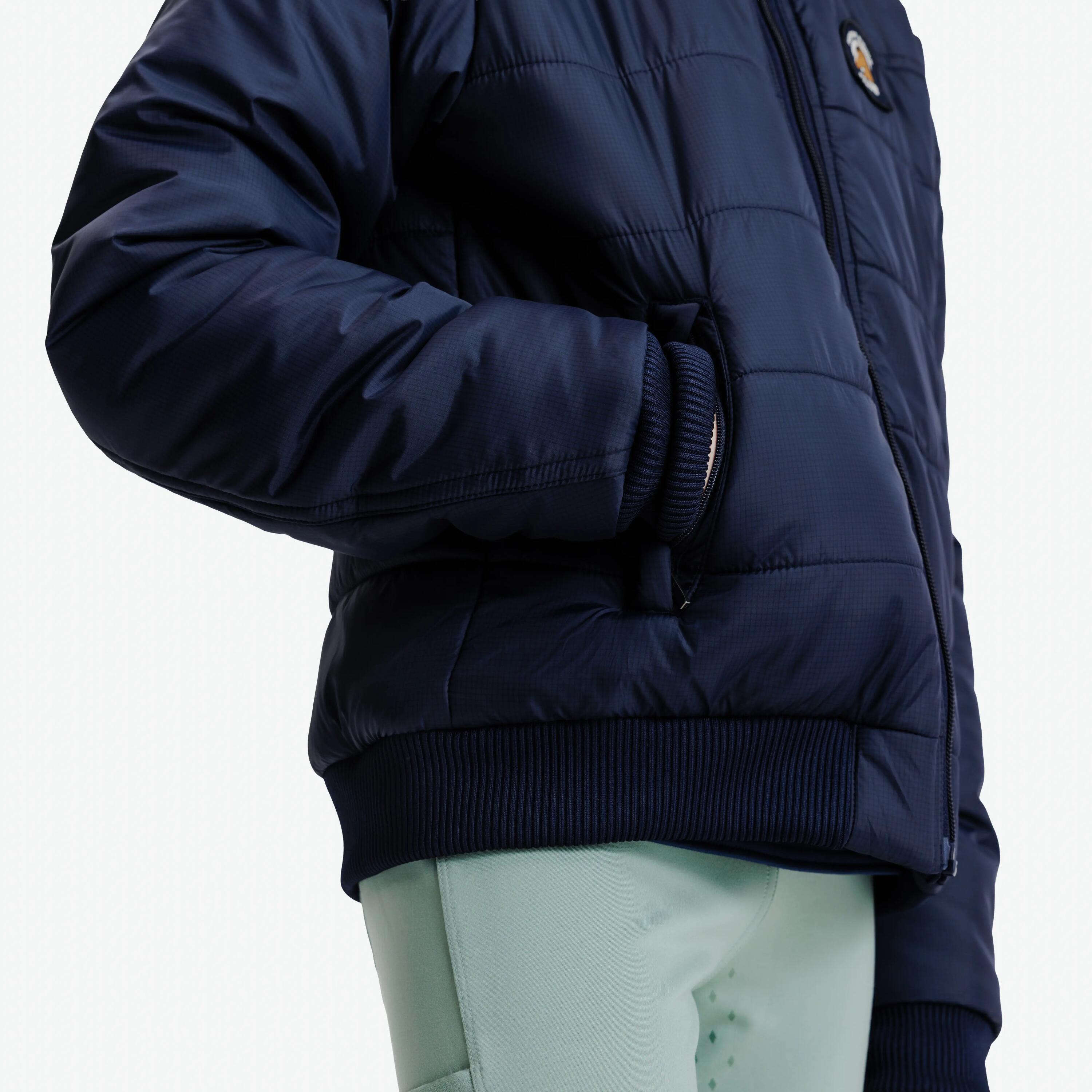Kids’ Warm Horse Riding Jacket, 500 4/8