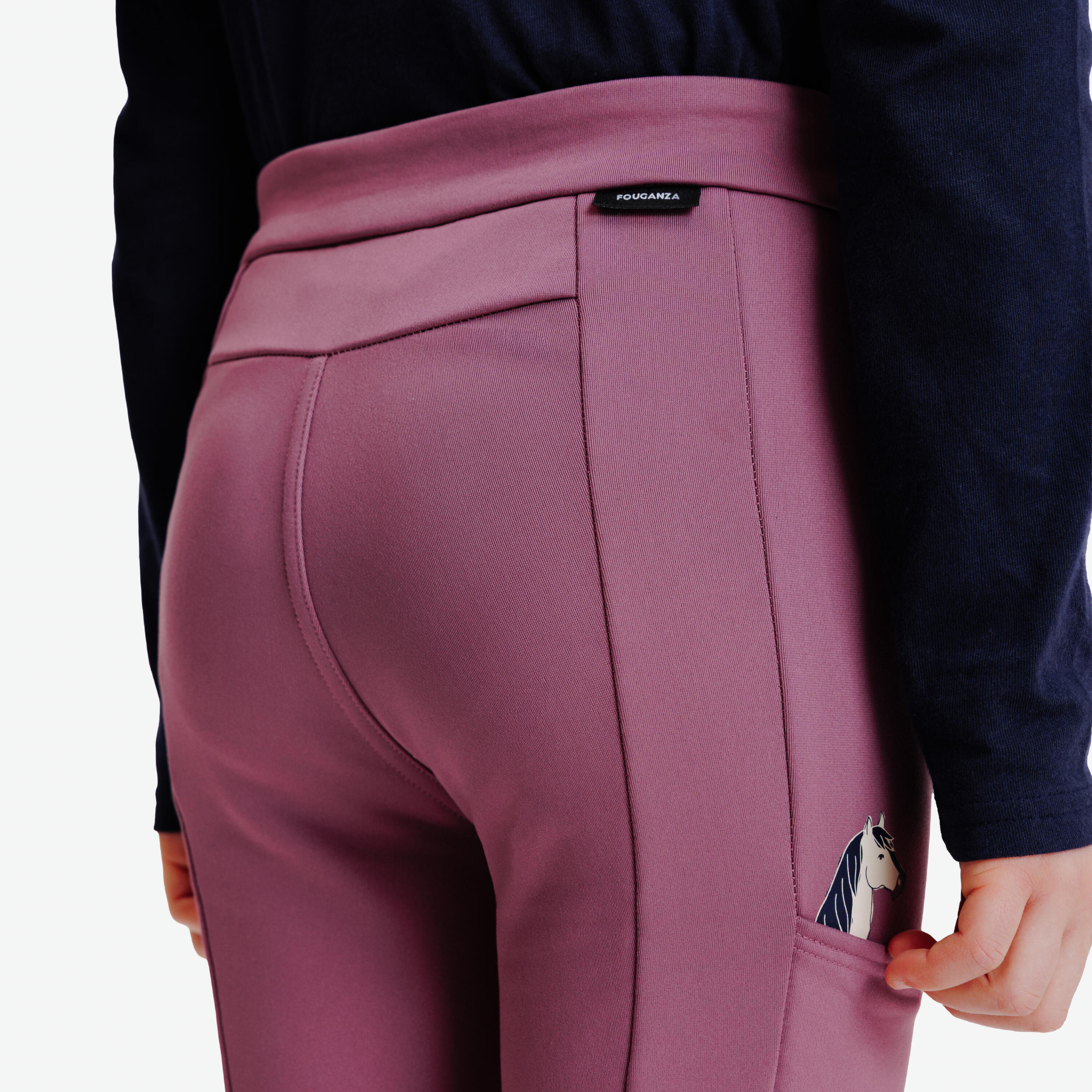 Winter-Reithose 100 Kinder lila 7/7