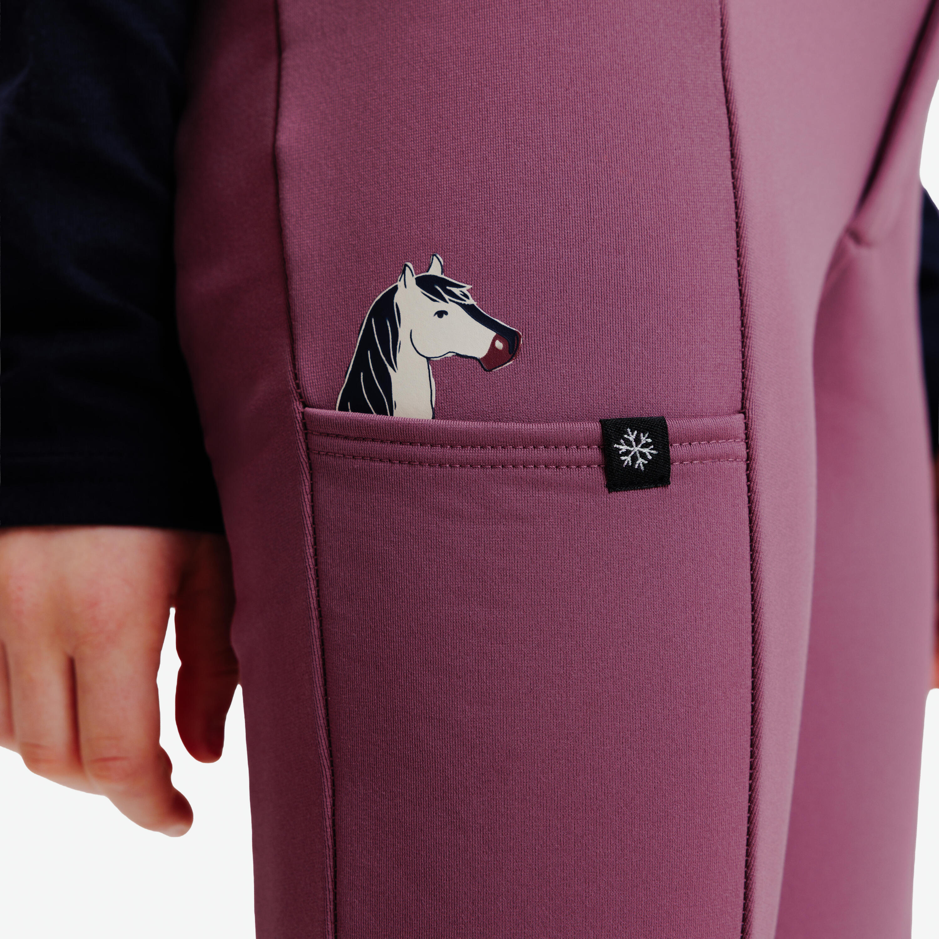 Winter-Reithose 100 Kinder lila 4/7