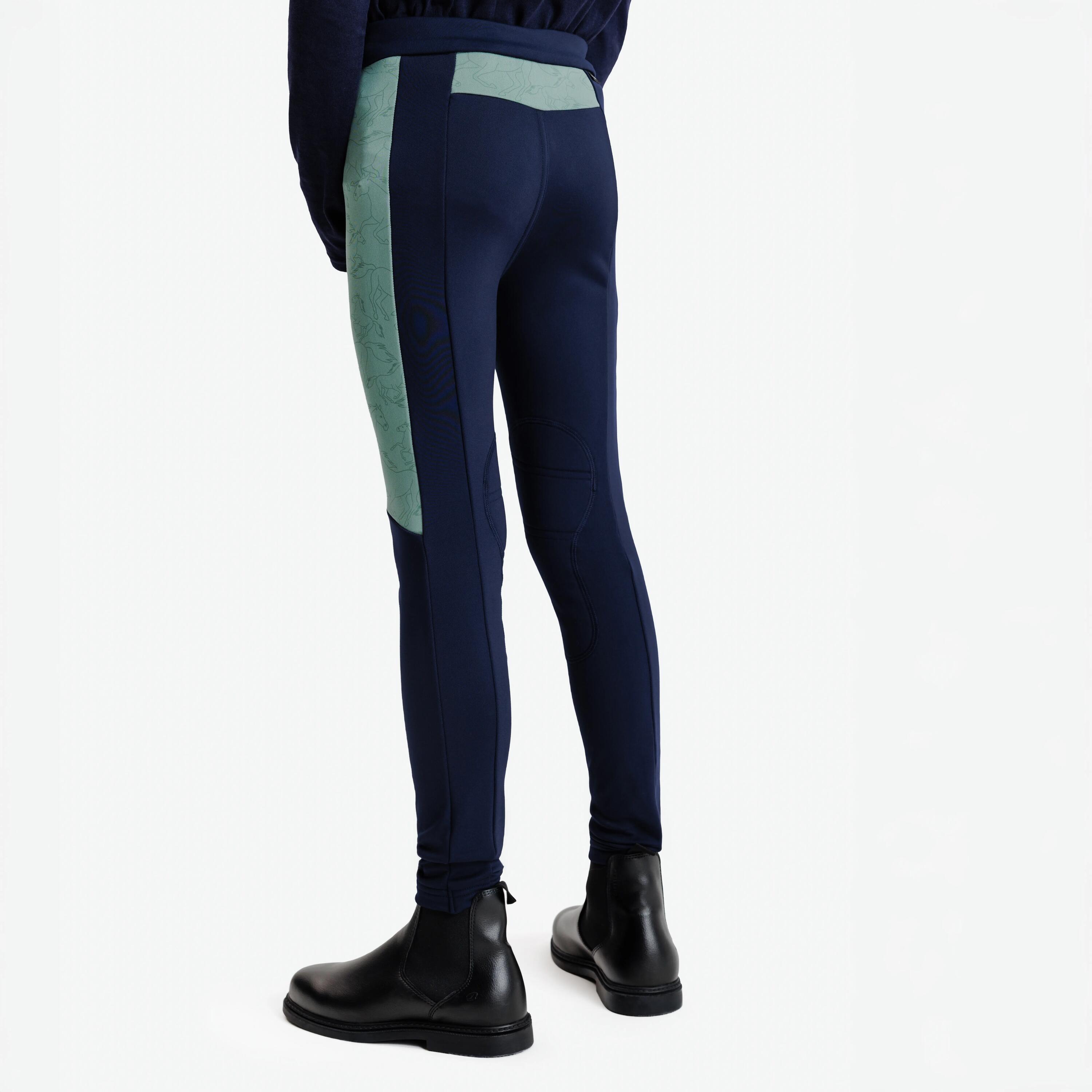 Pantaloni equitazione bambini 100 blu 6/6