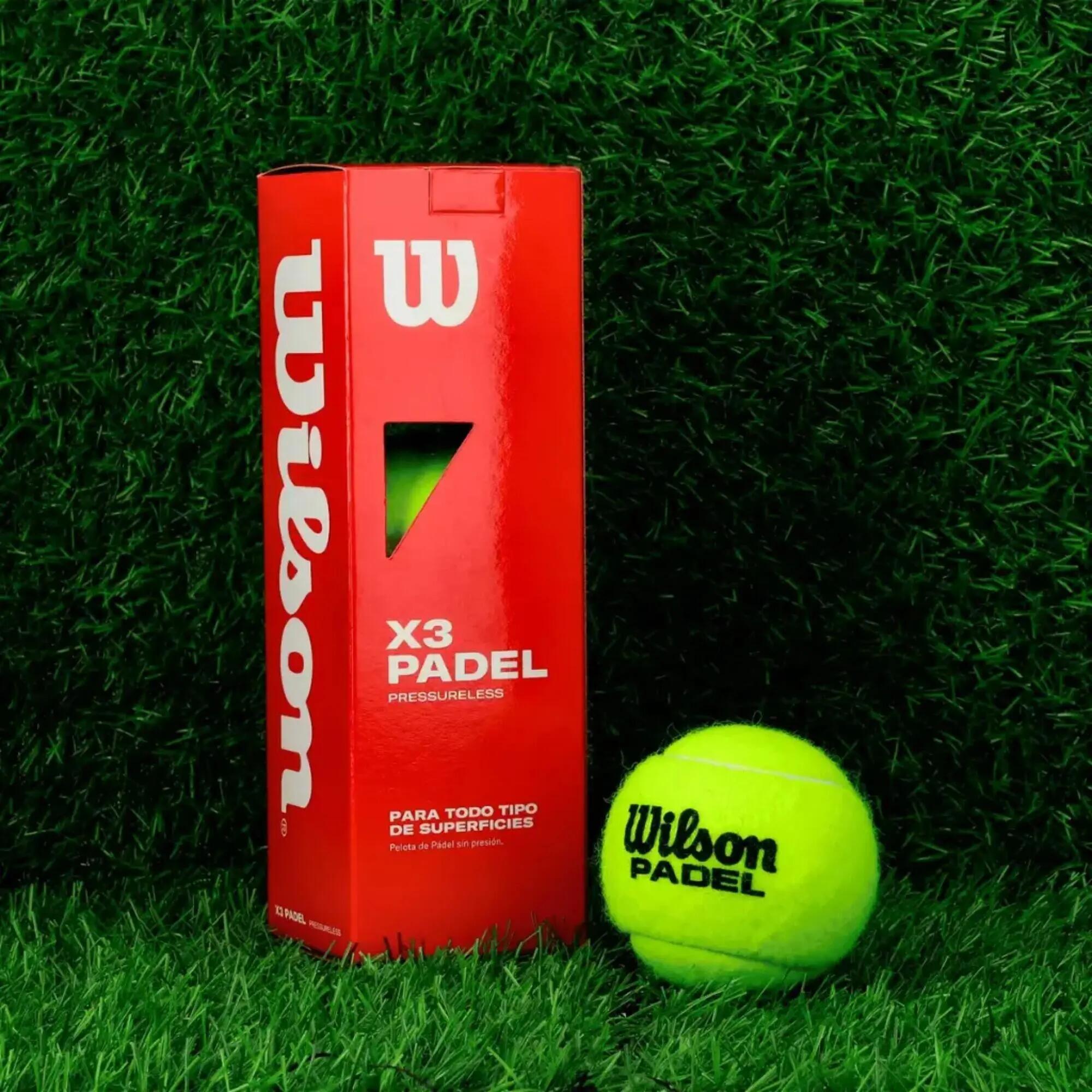 Pelotas de pádel sin presión Wilson Dura-Weave - Amarillo 3/4