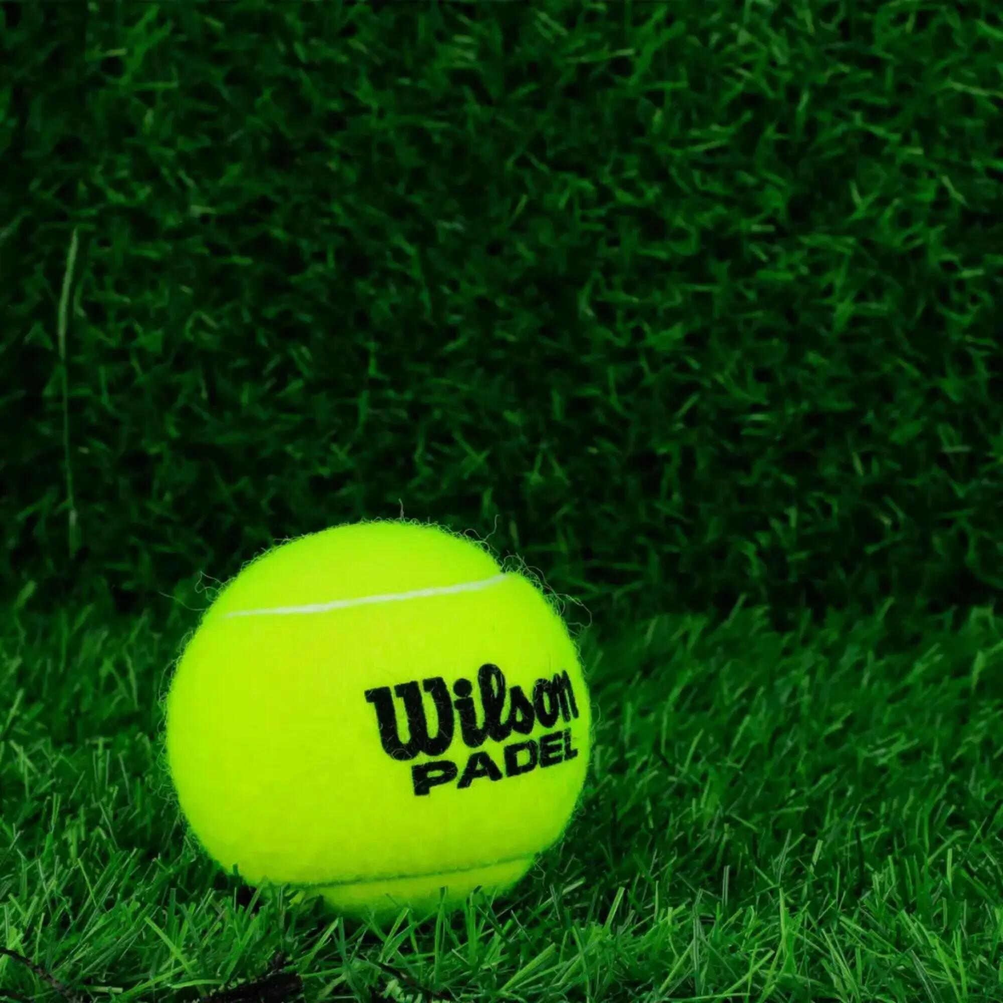 Pelotas de pádel sin presión Wilson Dura-Weave - Amarillo 4/4