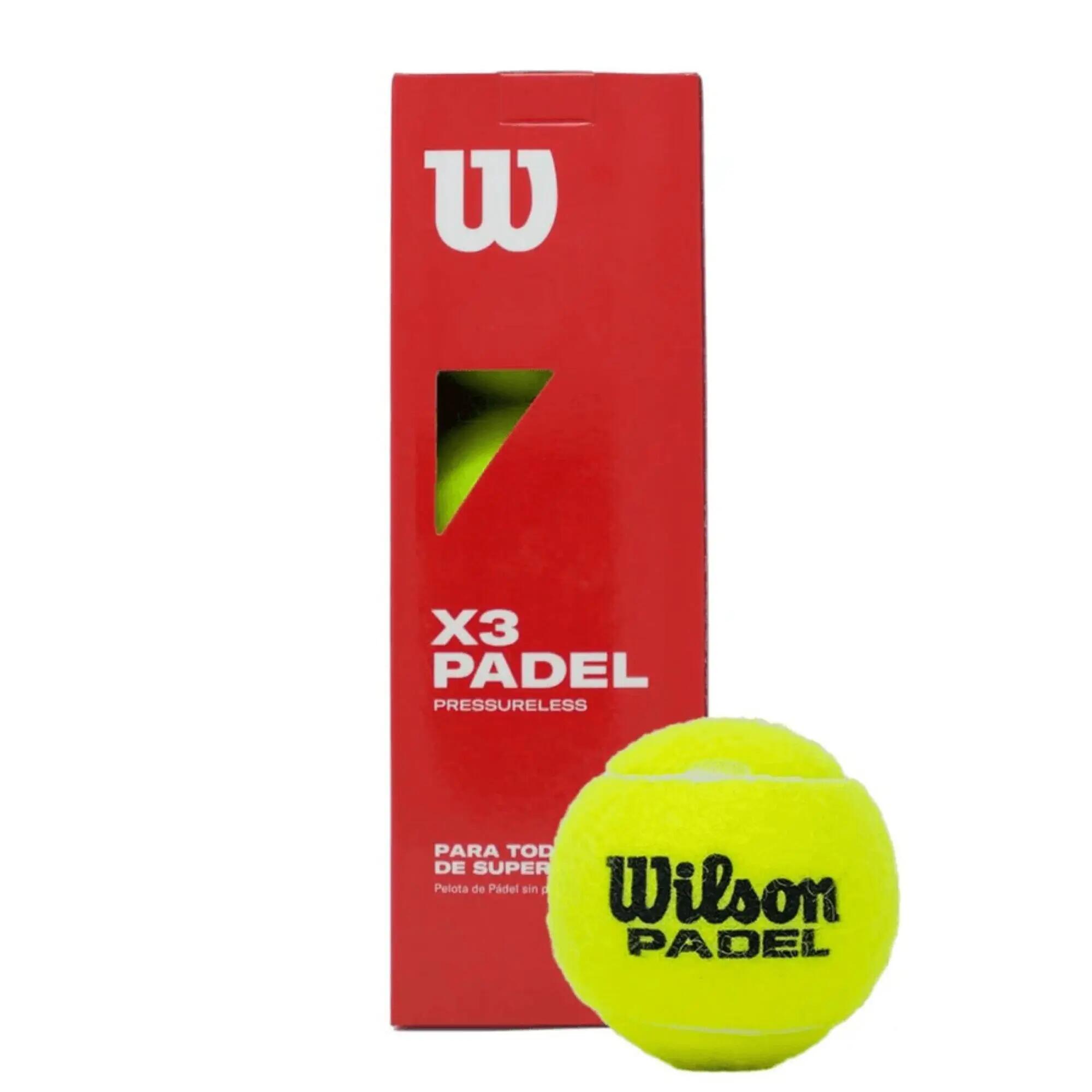 Pelotas de pádel sin presión Wilson Dura-Weave - Amarillo 2/4