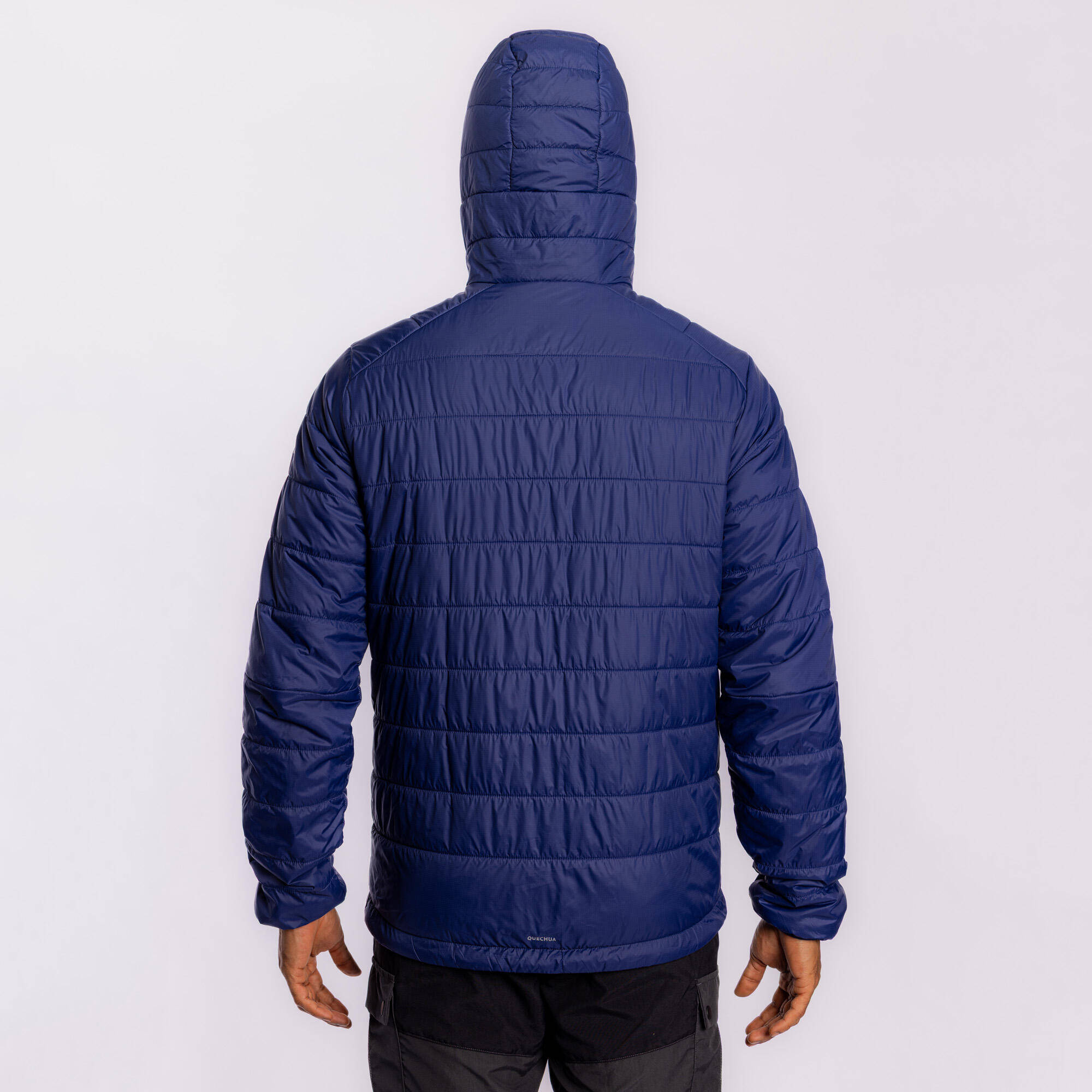 Men’s synthetic trekking down jacket with hood MT100 -5°C - Blue -  5