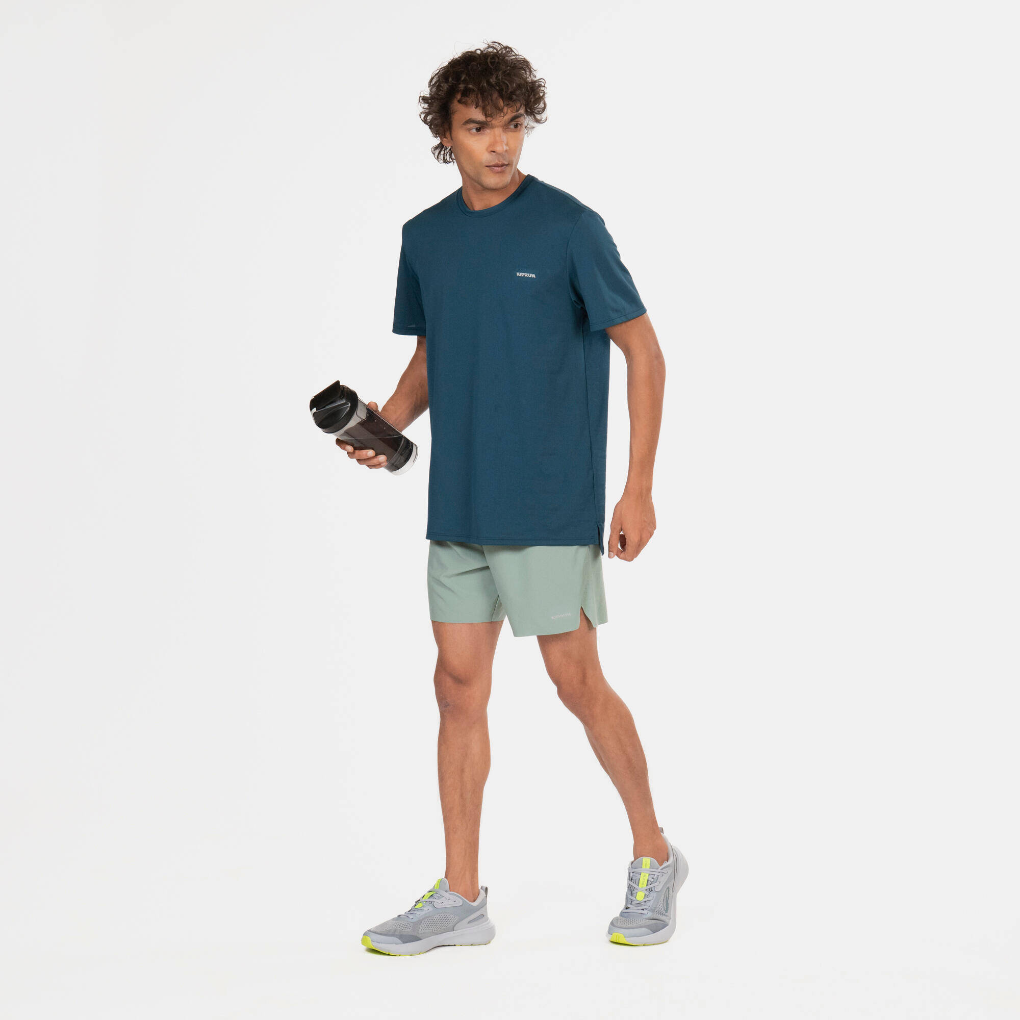 Men's Breathable Running T-shirt KIPRUN Run 500 Dry - Blue