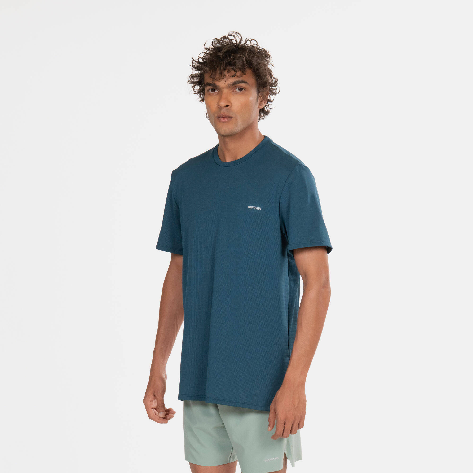 Men's Breathable Running T-shirt KIPRUN Run 500 Dry - Blue -  4