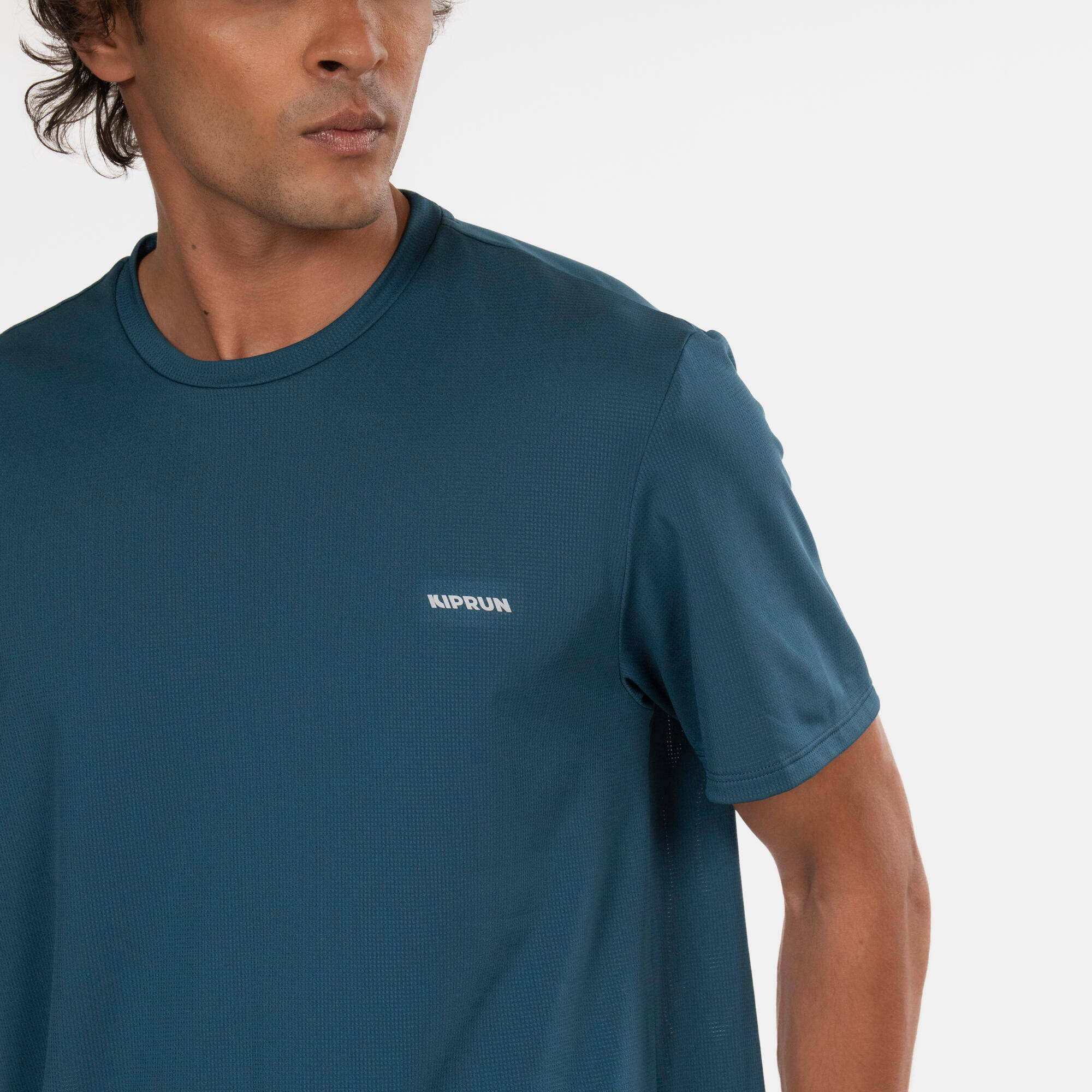 Men's Breathable Running T-shirt KIPRUN Run 500 Dry - Blue -  3
